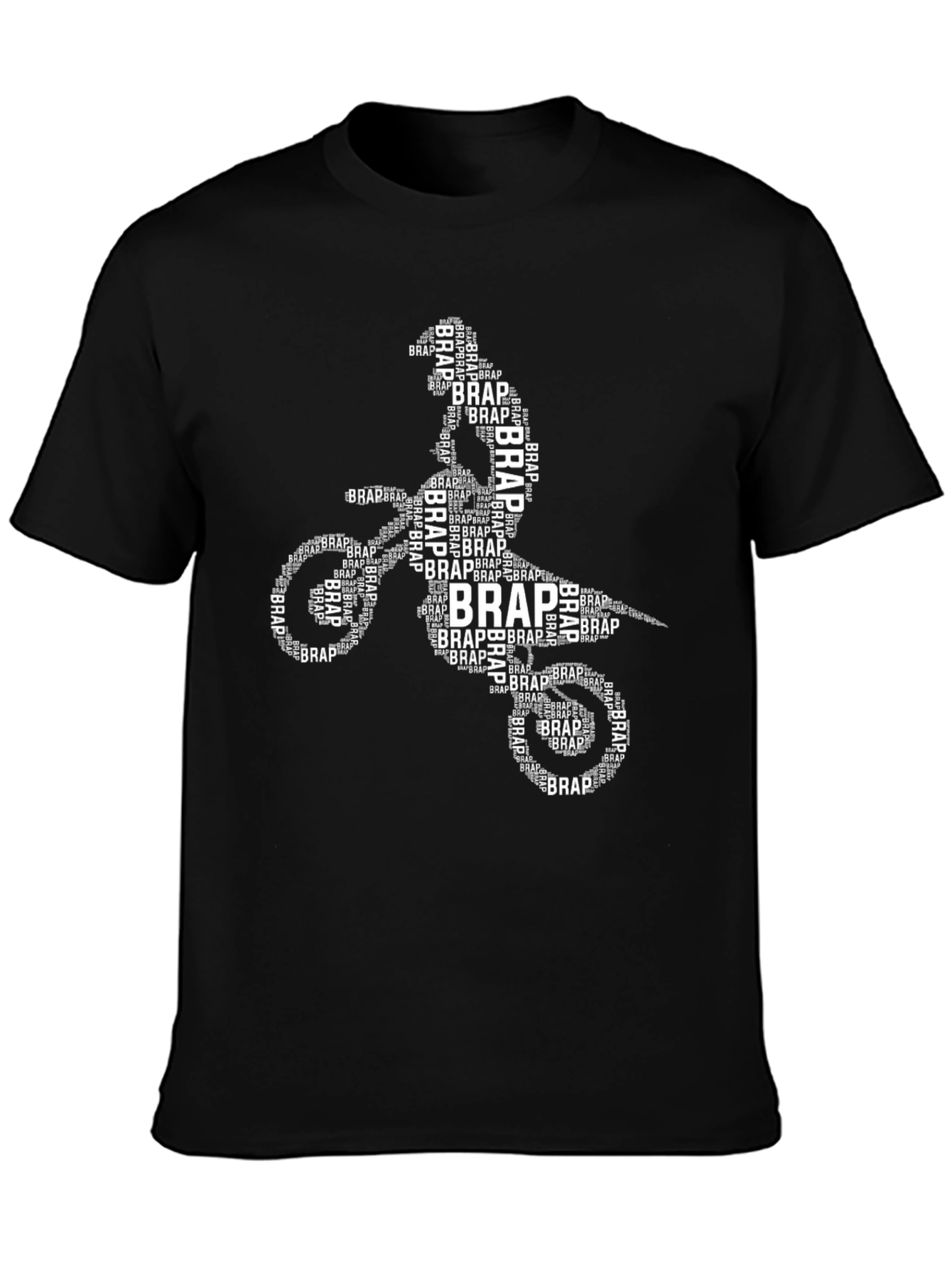 Motocross BRAP Graphic Tee - Black Motorcycle Shirt