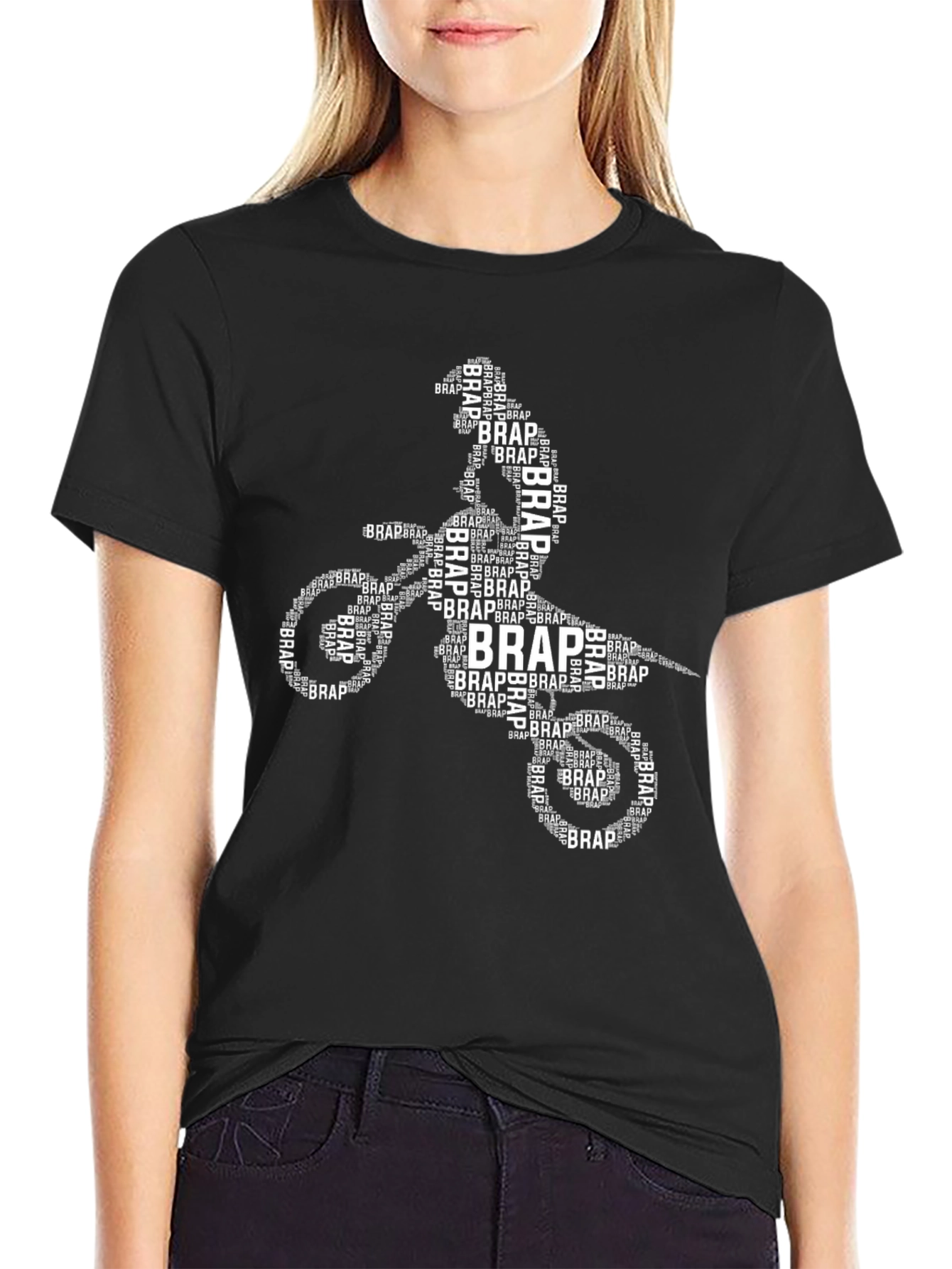 Motocross BRAP Graphic Tee - Black Motorcycle Shirt