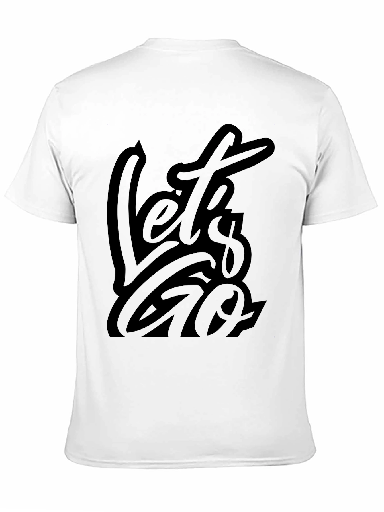 Mens Black Lets Go Graphic Tee