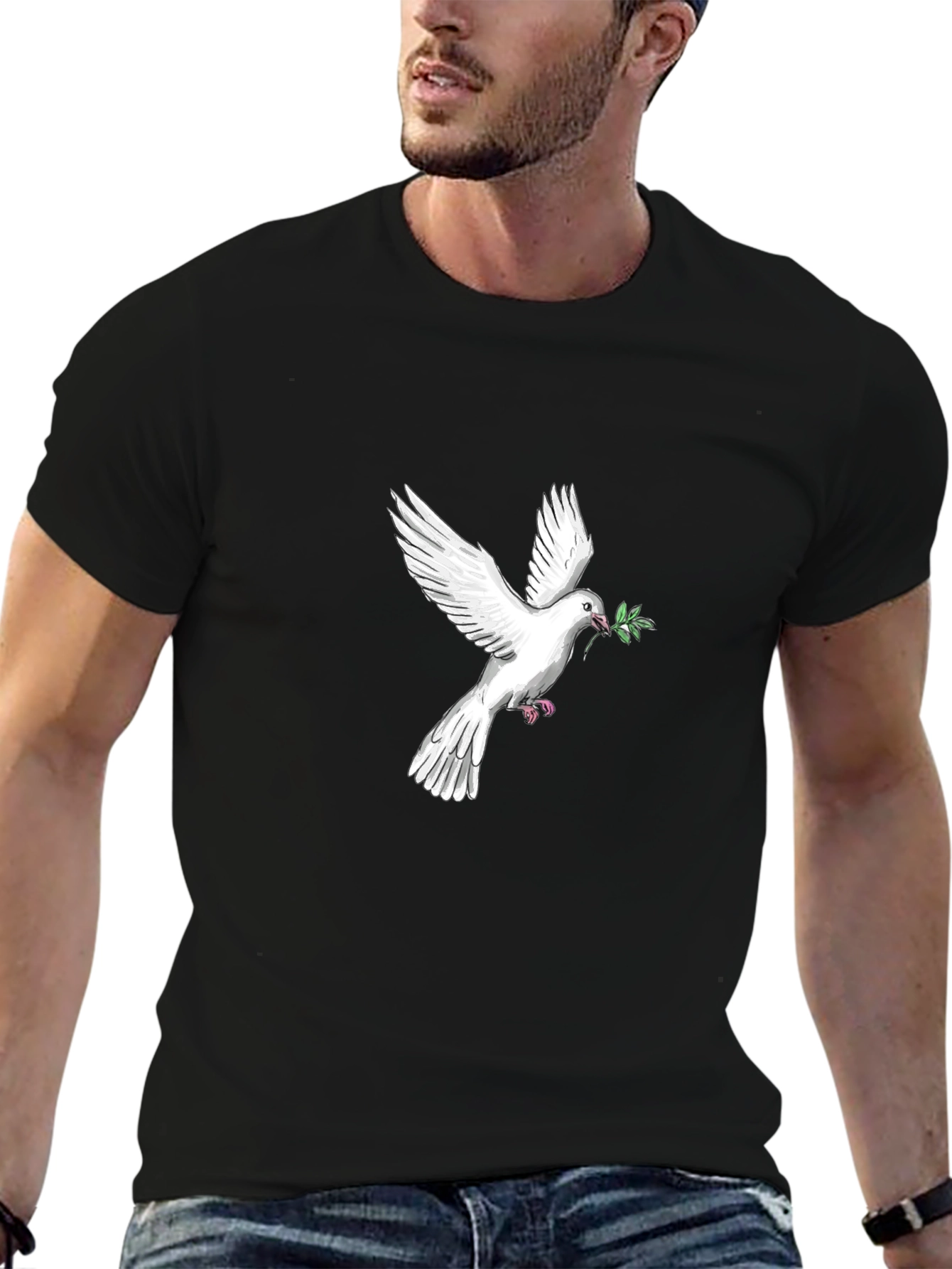 Dove Peace T-Shirt - Classic Black Tee