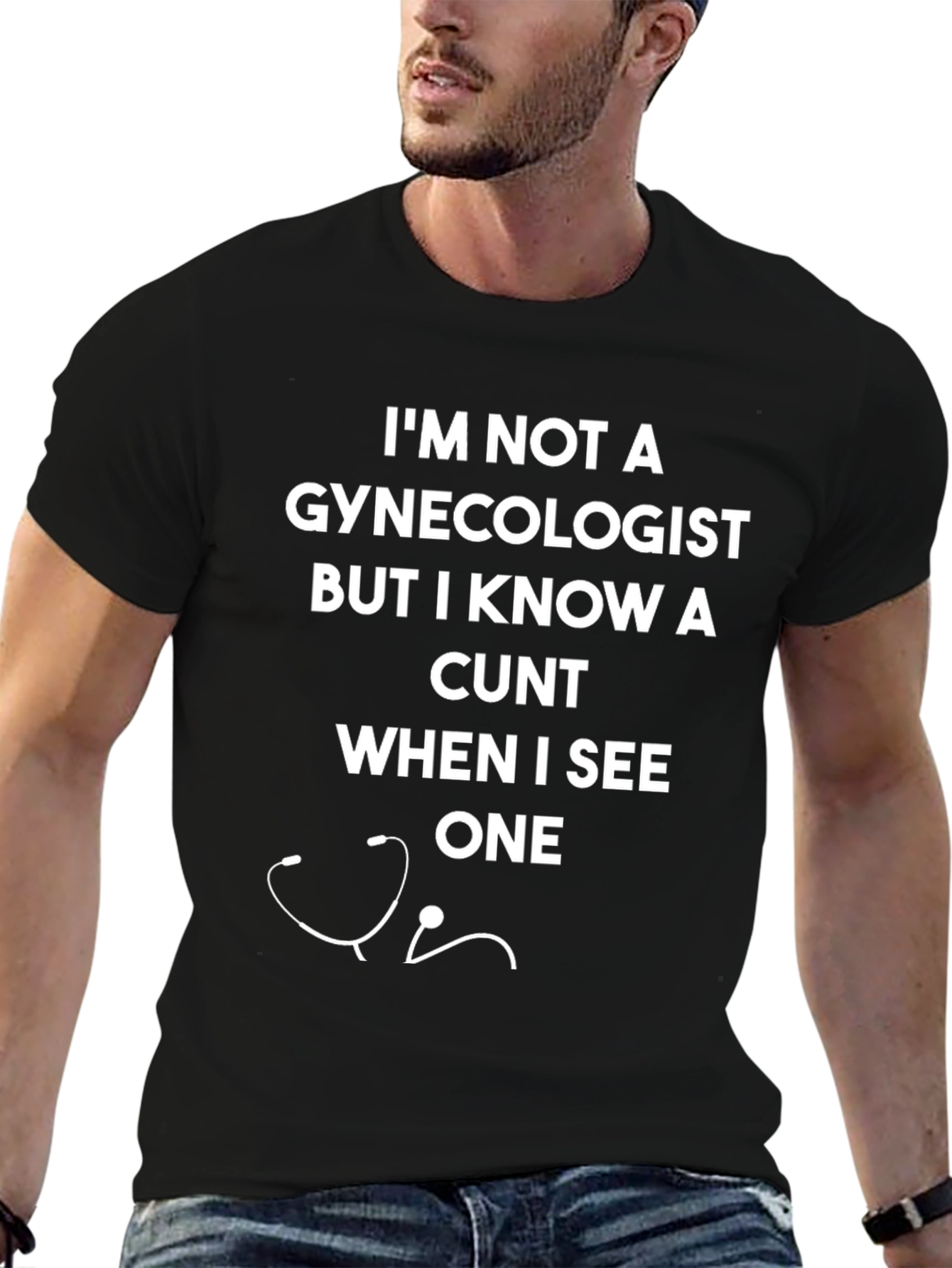 Humorous Graphic Tee - Not a Gynecologist
