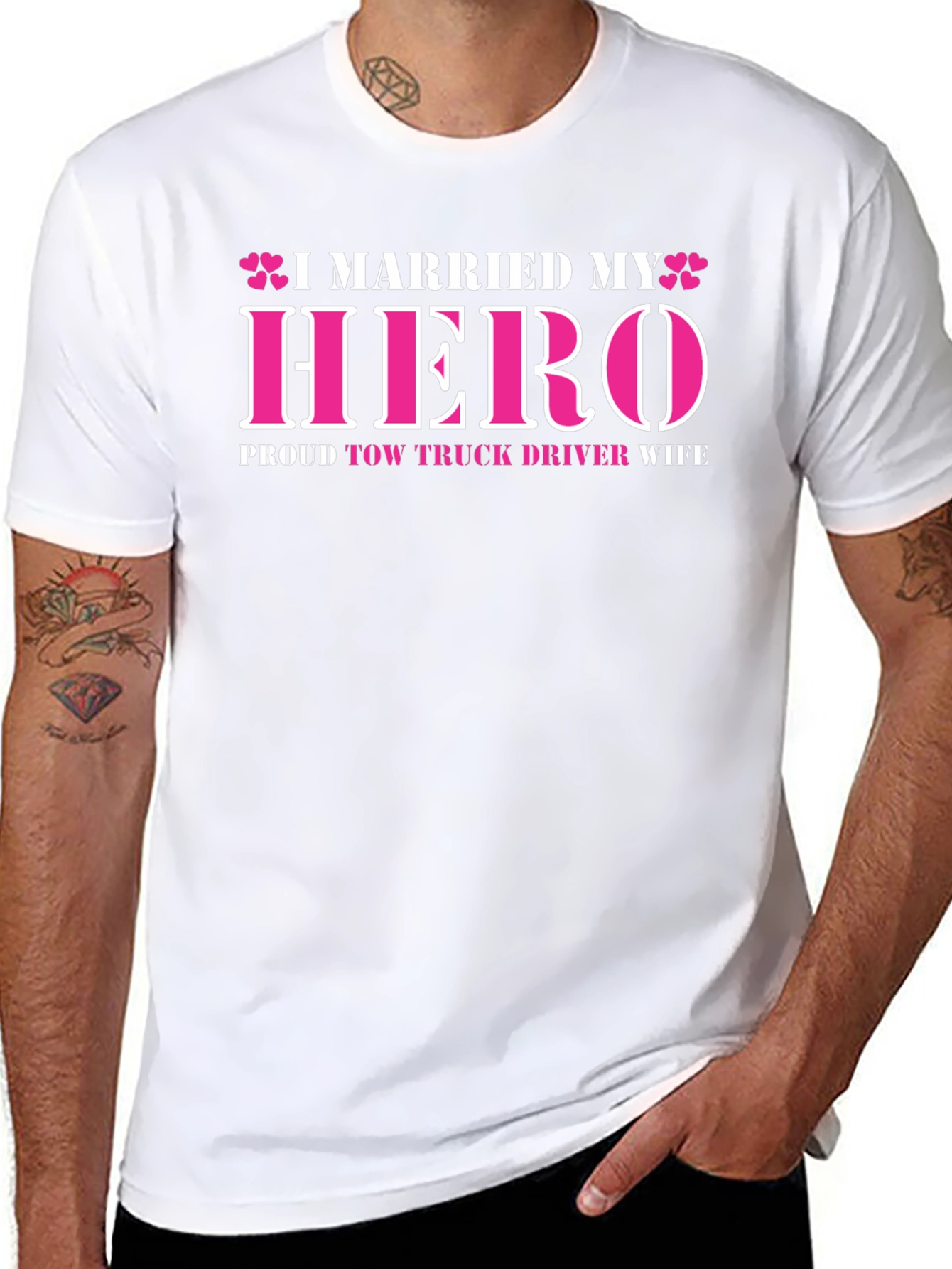 I Married My Hero Tow Truck Driver Wife T-Shirt