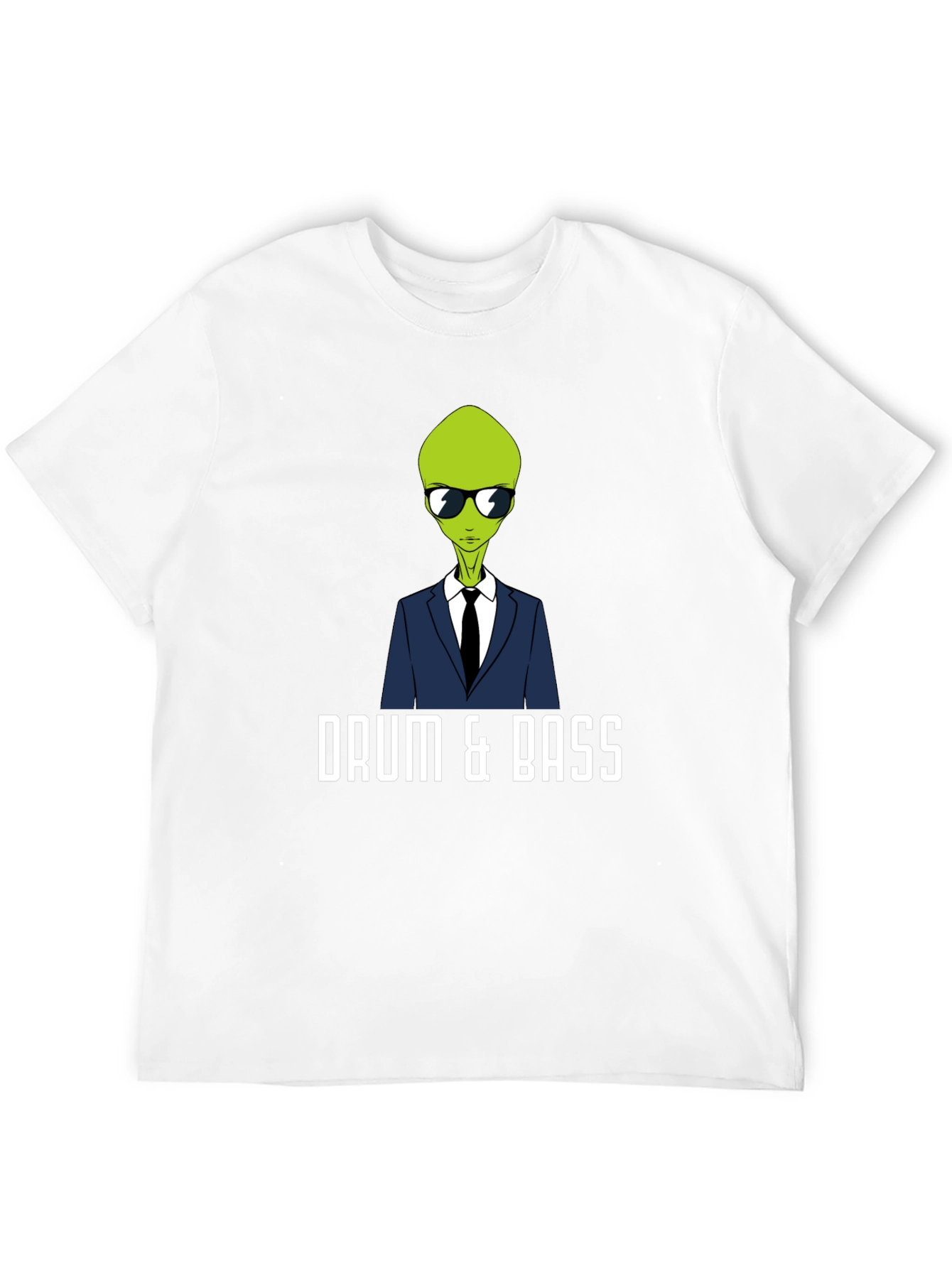 Drum & Bass Alien Graphic Tee - Black