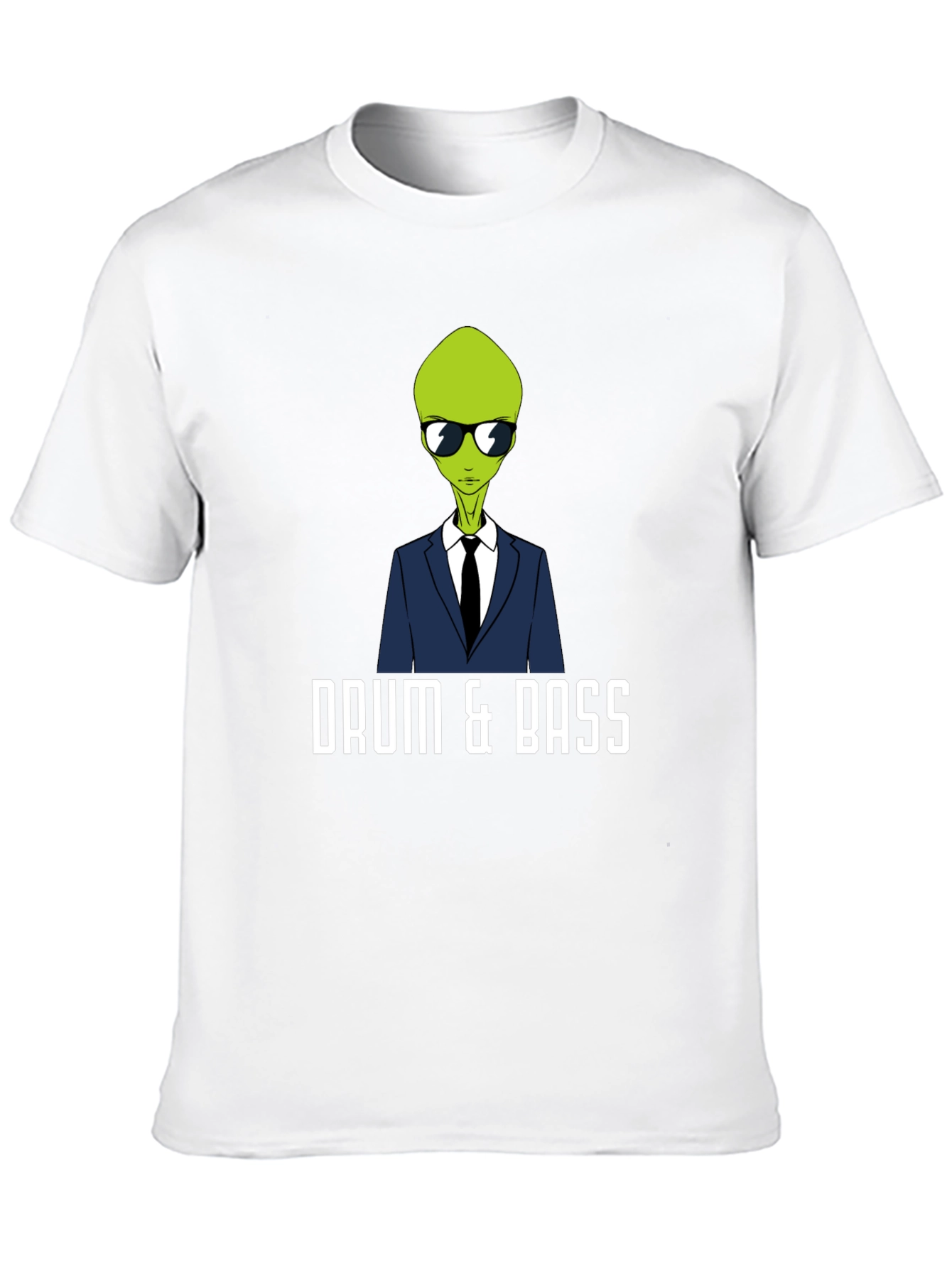 Drum & Bass Alien Graphic Tee - Black