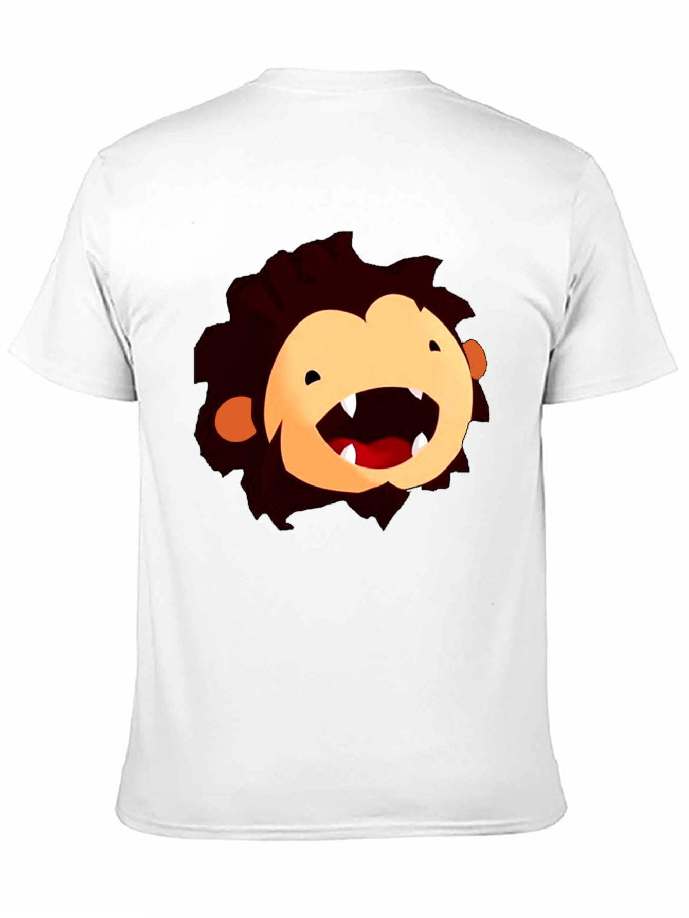 Cartoon Monster Face Black T-Shirt