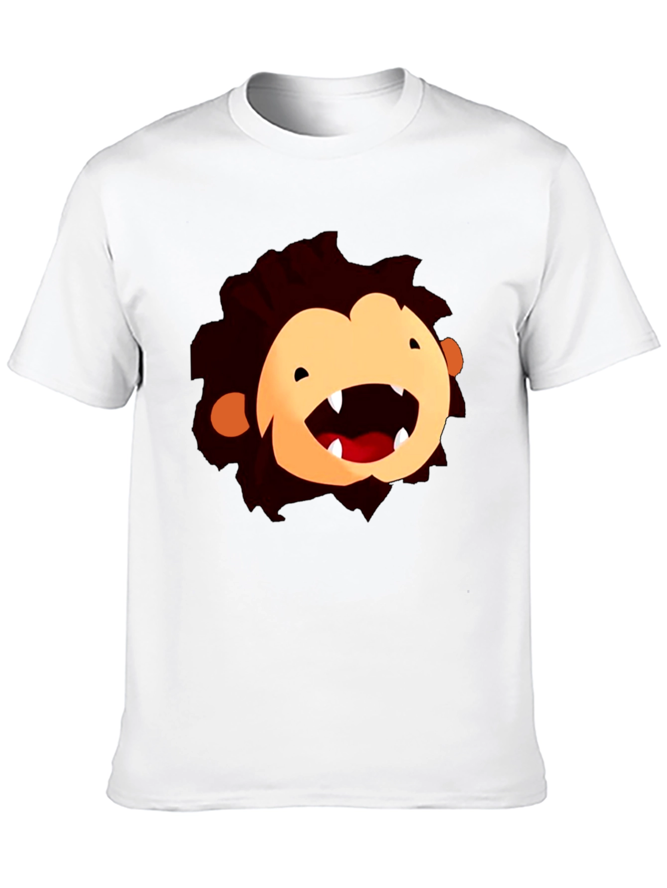 Cartoon Monster Face Black T-Shirt