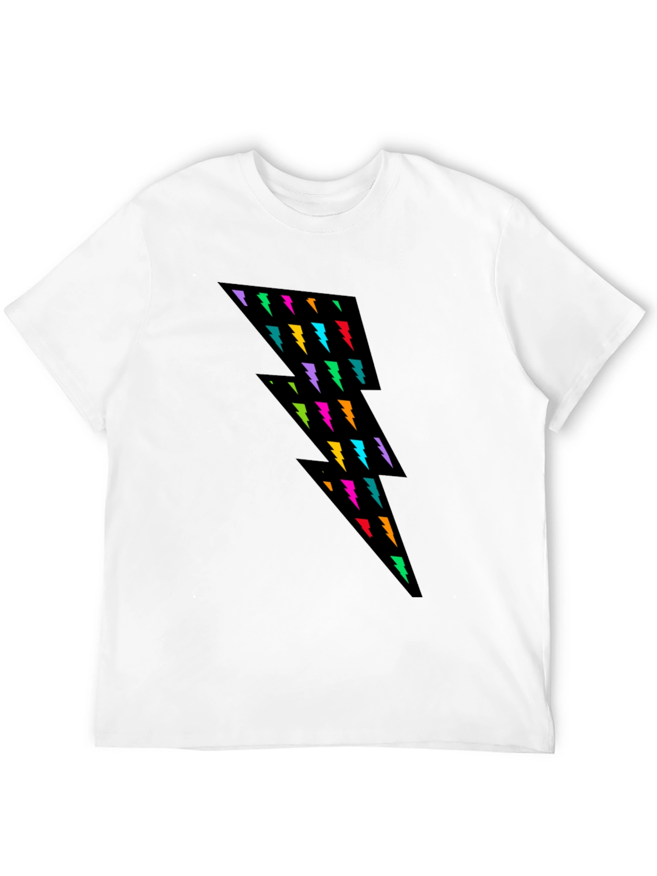 Lightning Bolt Graphic Tee - Black Casual Shirt