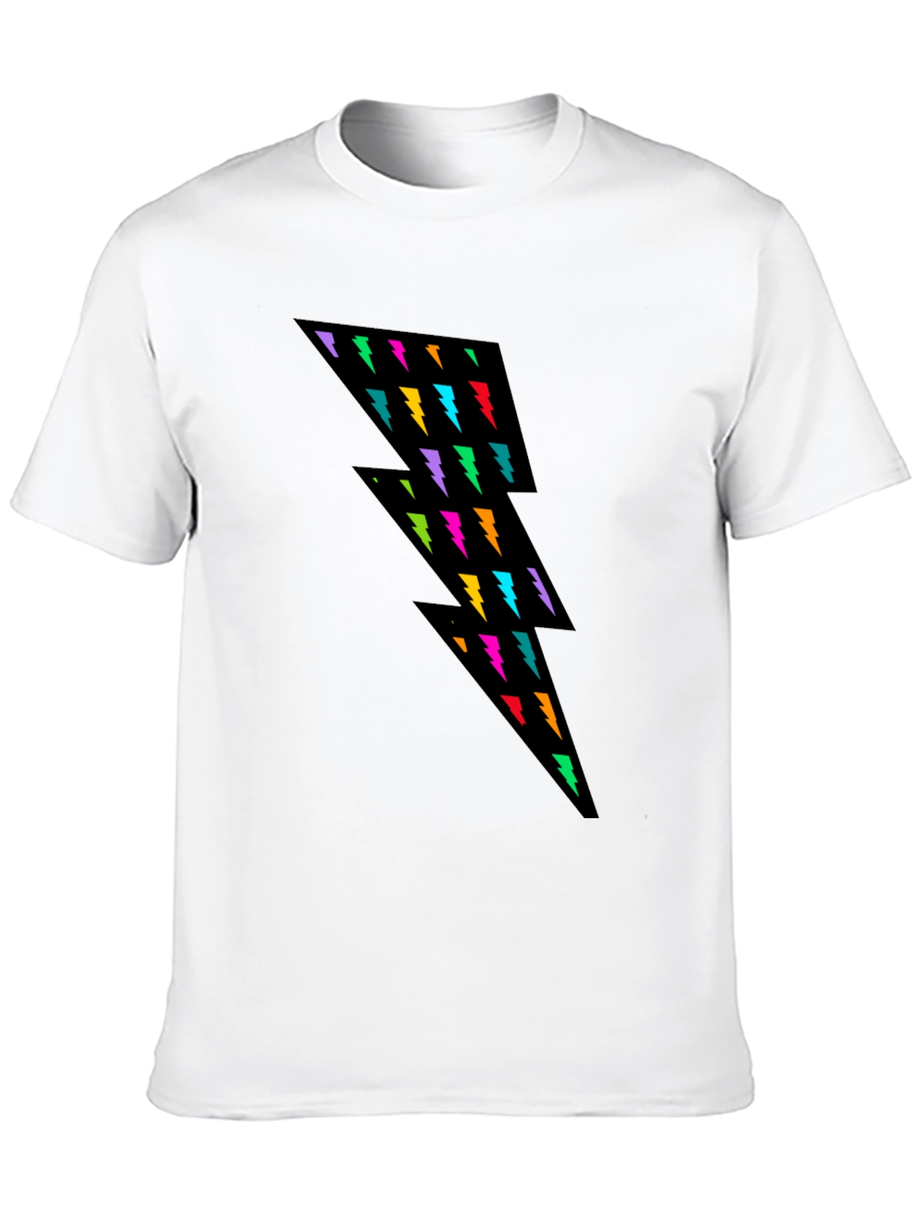 Lightning Bolt Graphic Tee - Black Casual Shirt