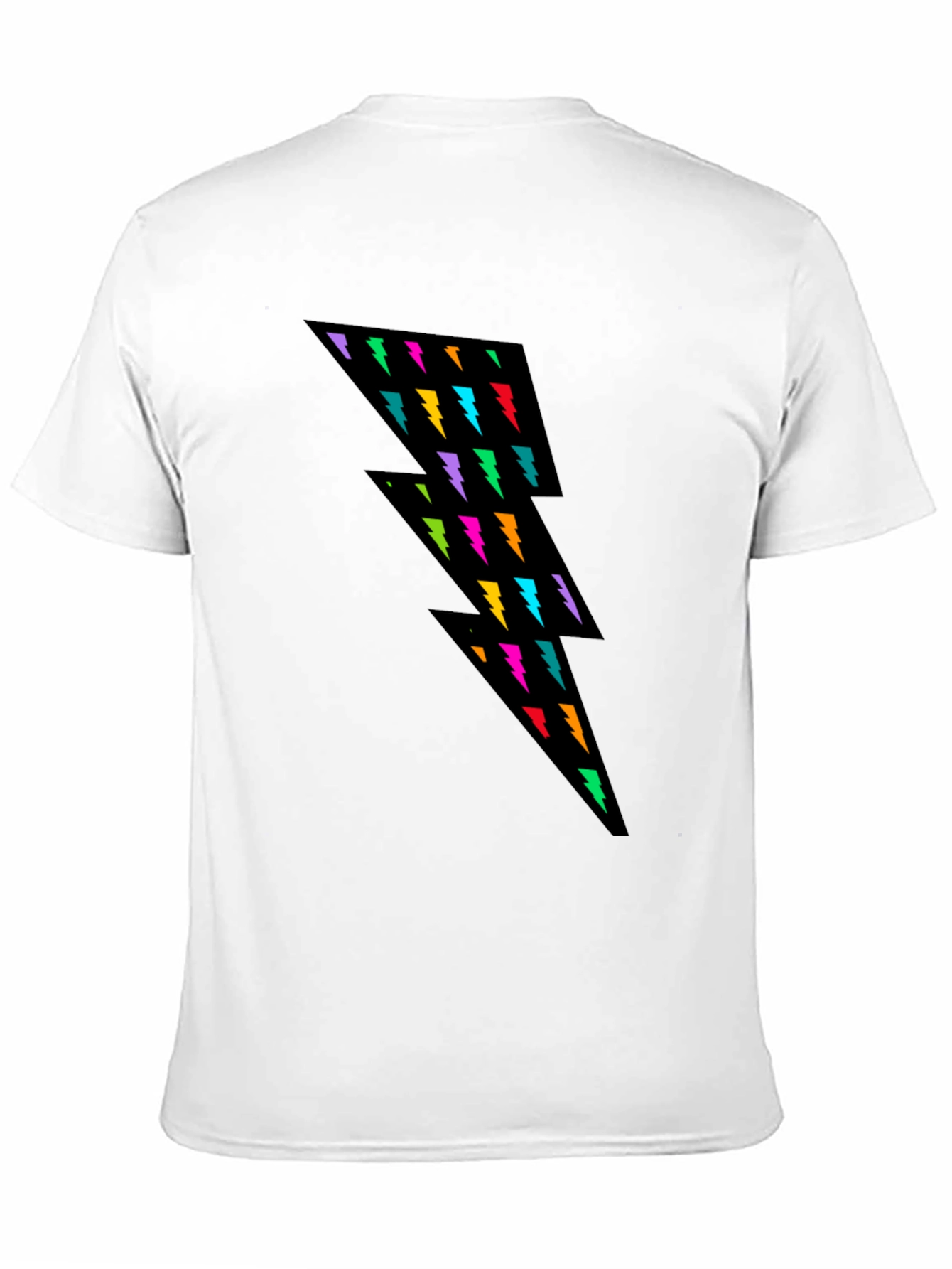 Lightning Bolt Graphic Tee - Black Casual Shirt
