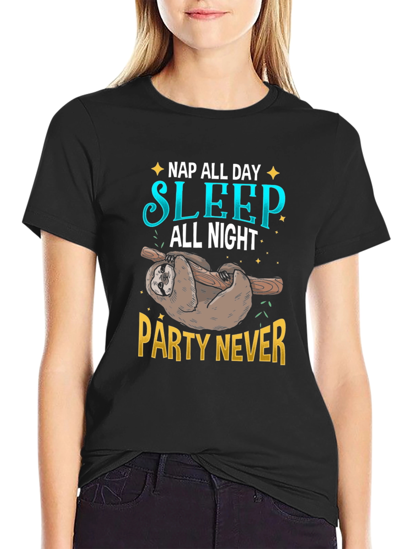 Nap All Day Sloth Graphic Tee