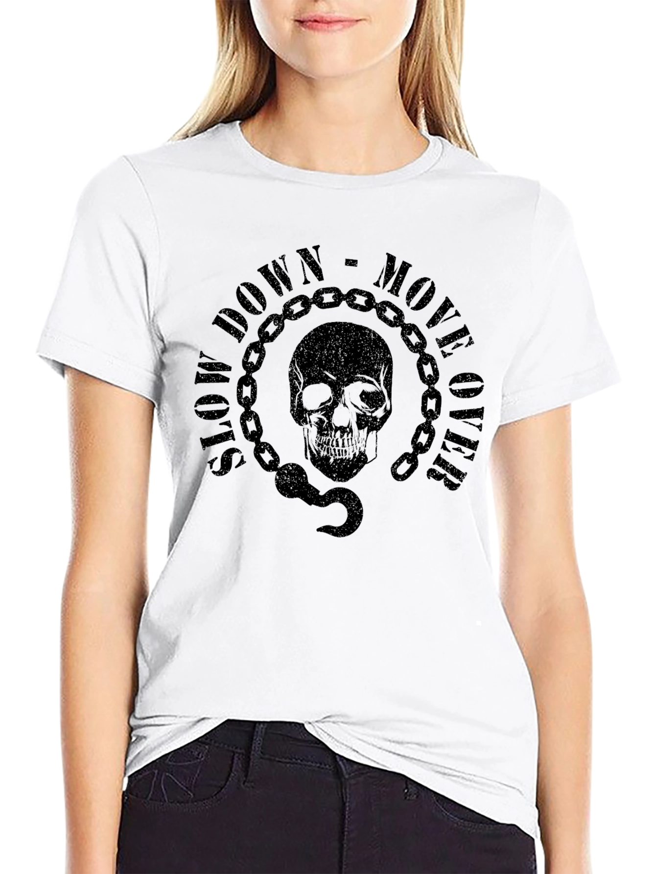Black Skull & Chain Graphic T-Shirt