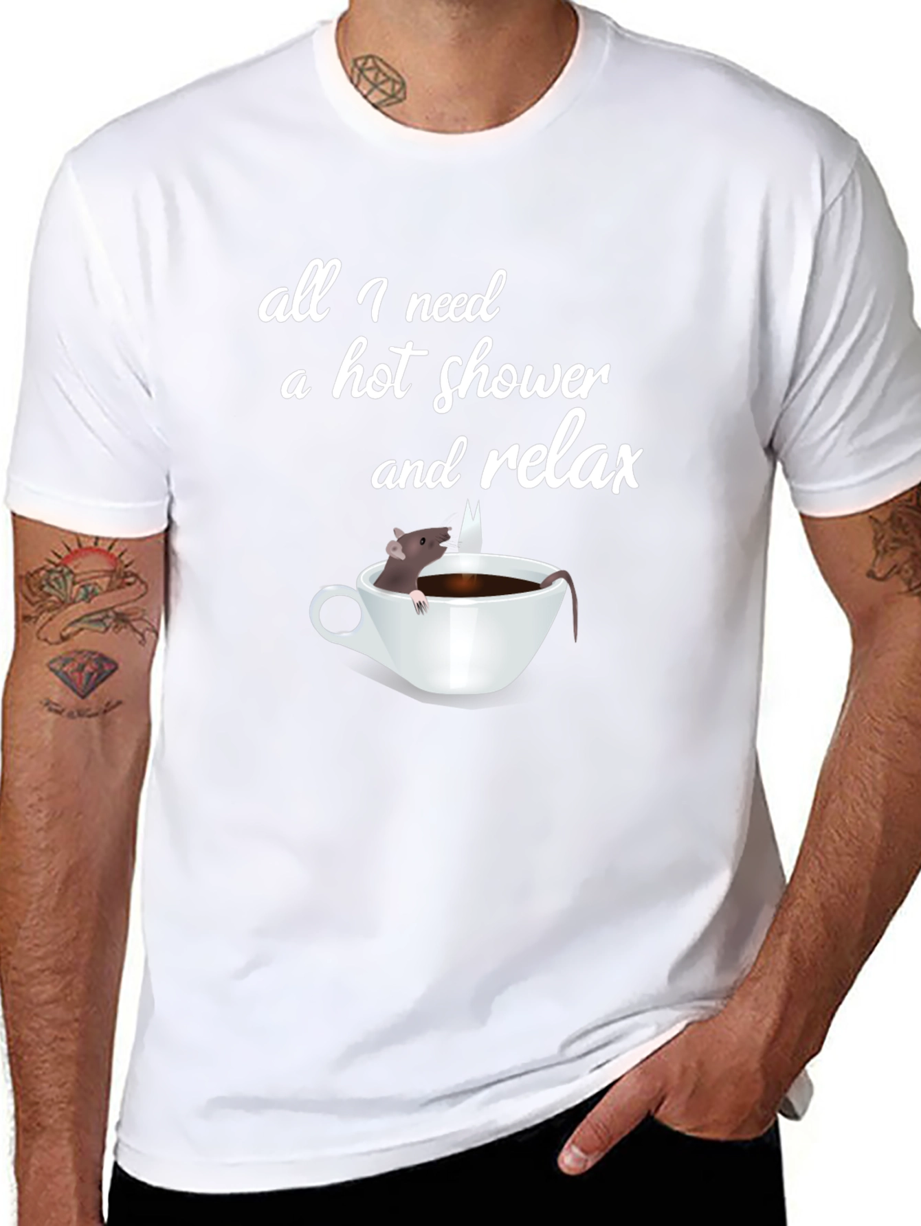 Relaxing Rat in a Cup T-Shirt