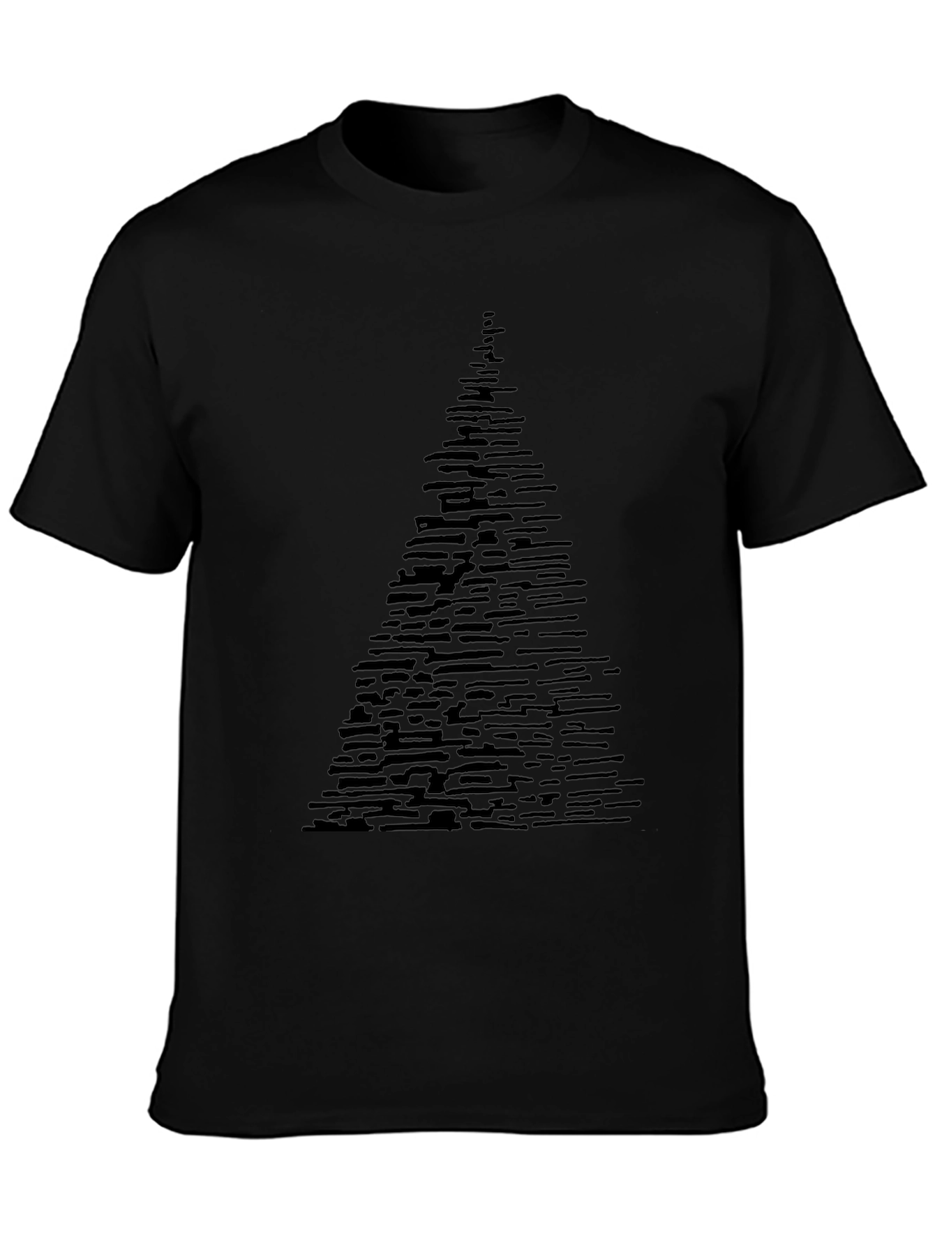 Abstract Tree Graphic Tee - Modern Black T-Shirt