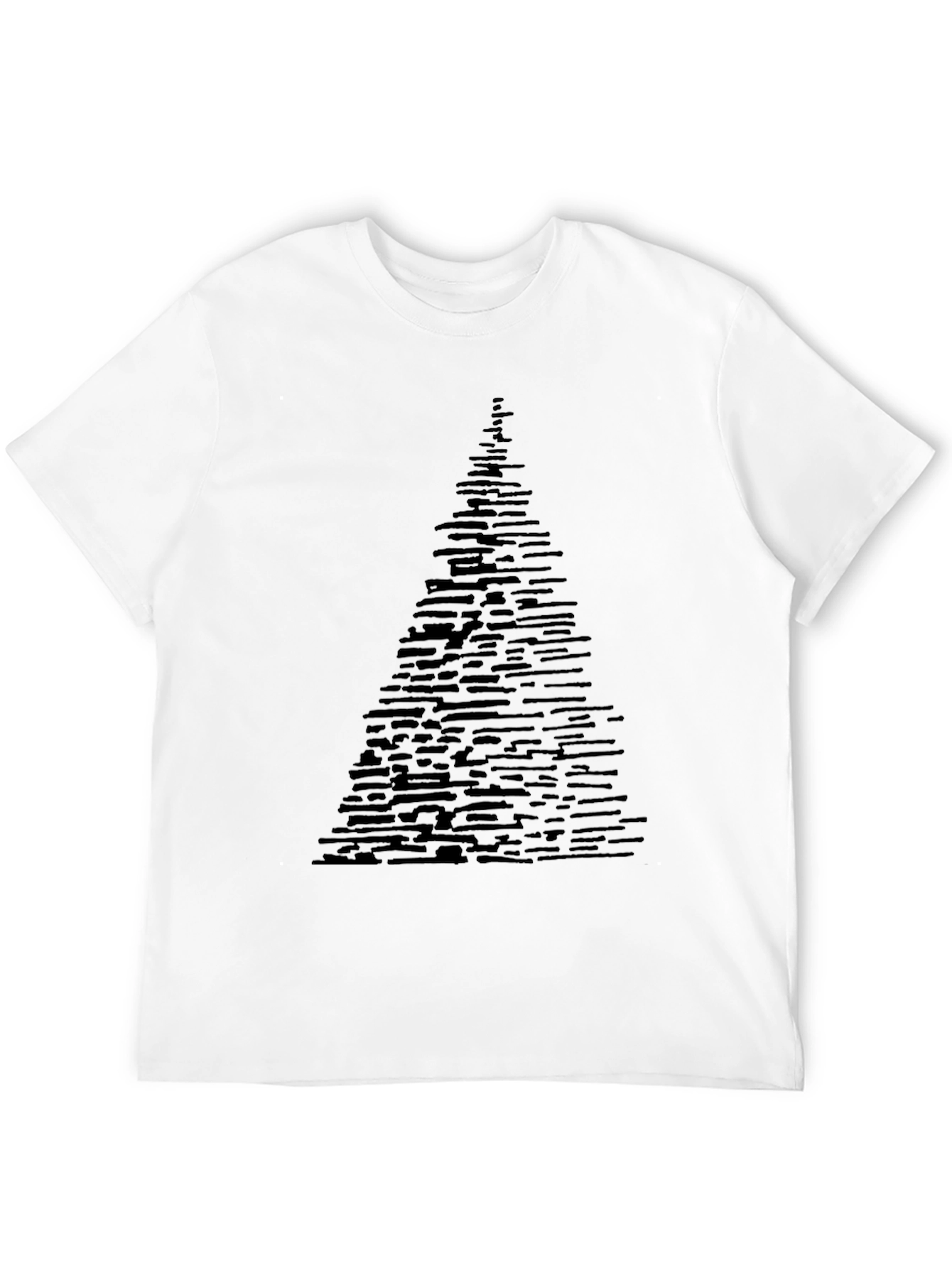 Abstract Tree Graphic Tee - Modern Black T-Shirt