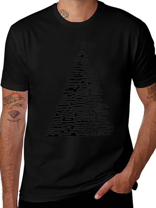 Abstract Tree Graphic Tee - Modern Black T-Shirt