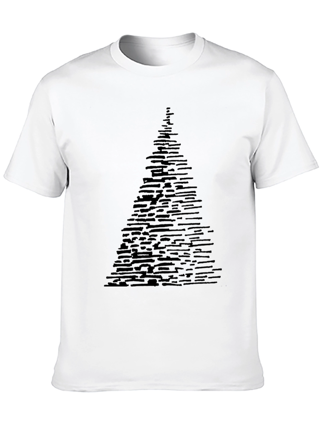 Abstract Tree Graphic Tee - Modern Black T-Shirt