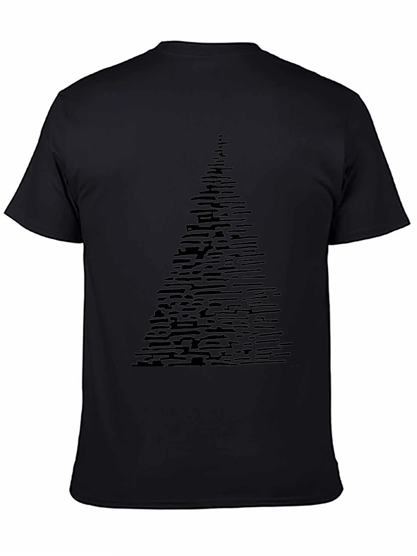 Abstract Tree Graphic Tee - Modern Black T-Shirt