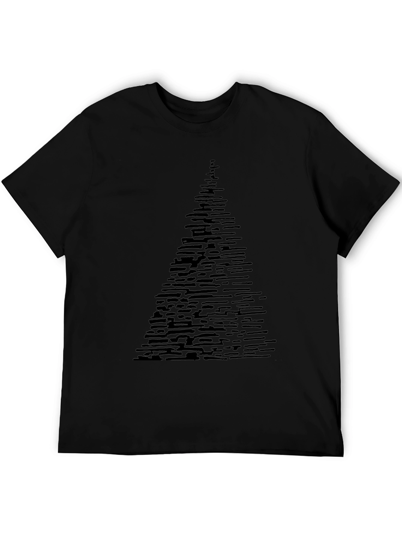 Abstract Tree Graphic Tee - Modern Black T-Shirt