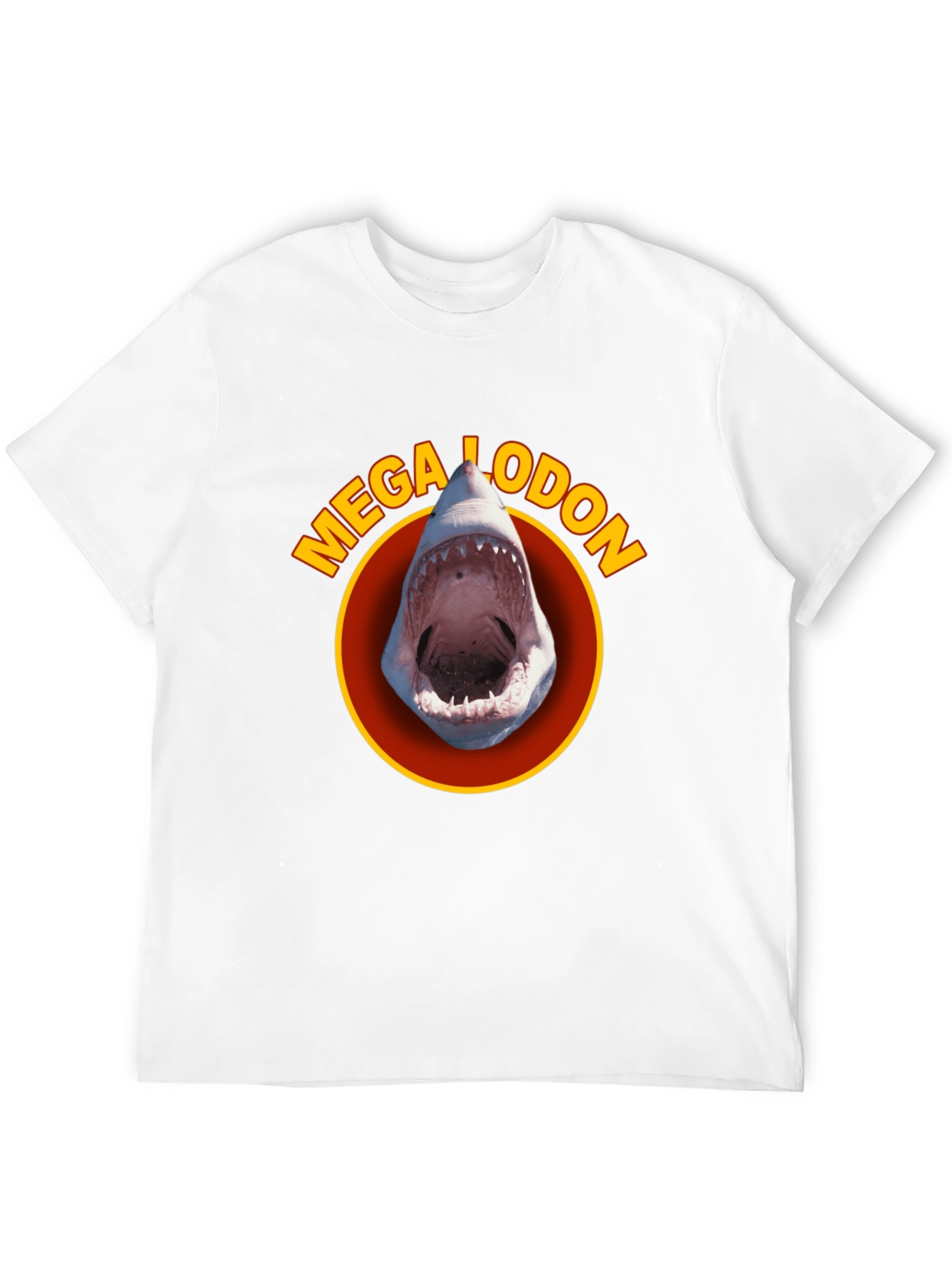 Megalodon Shark Graphic Tee - Black Cotton T-Shirt