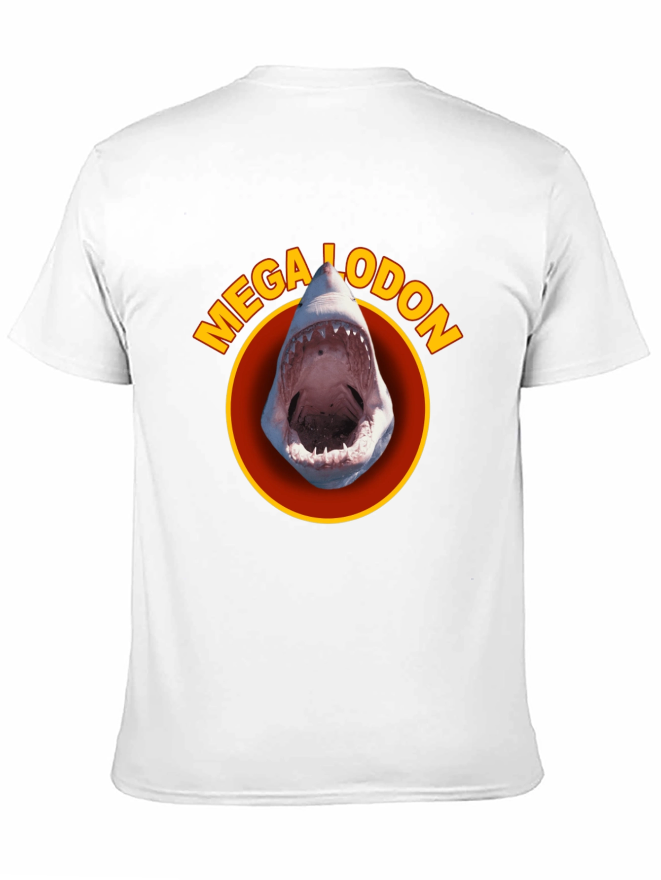Megalodon Shark Graphic Tee - Black Cotton T-Shirt