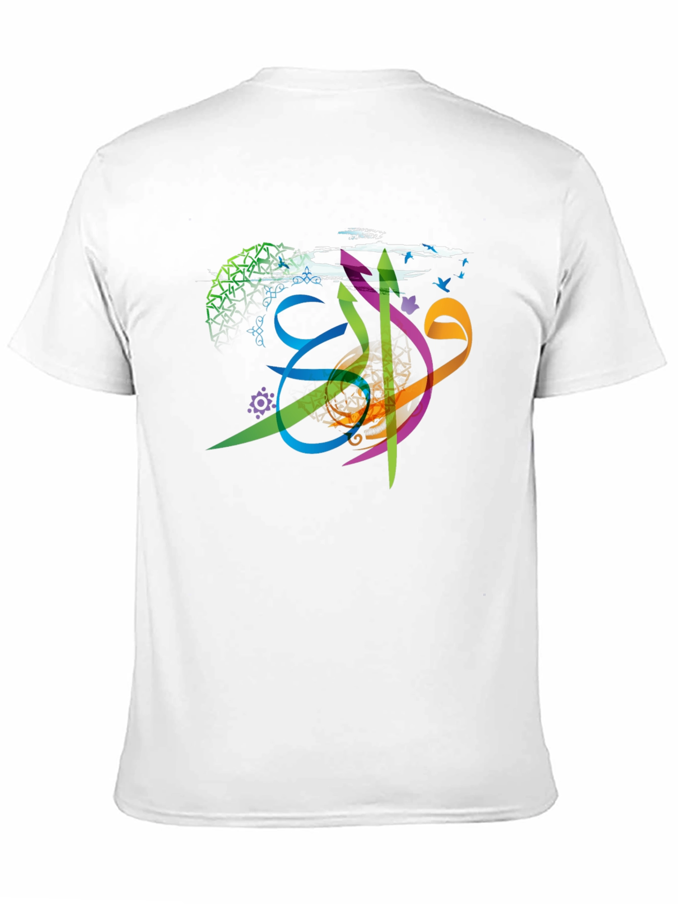 Artistic Arabic Calligraphy Mens T-Shirt - Black