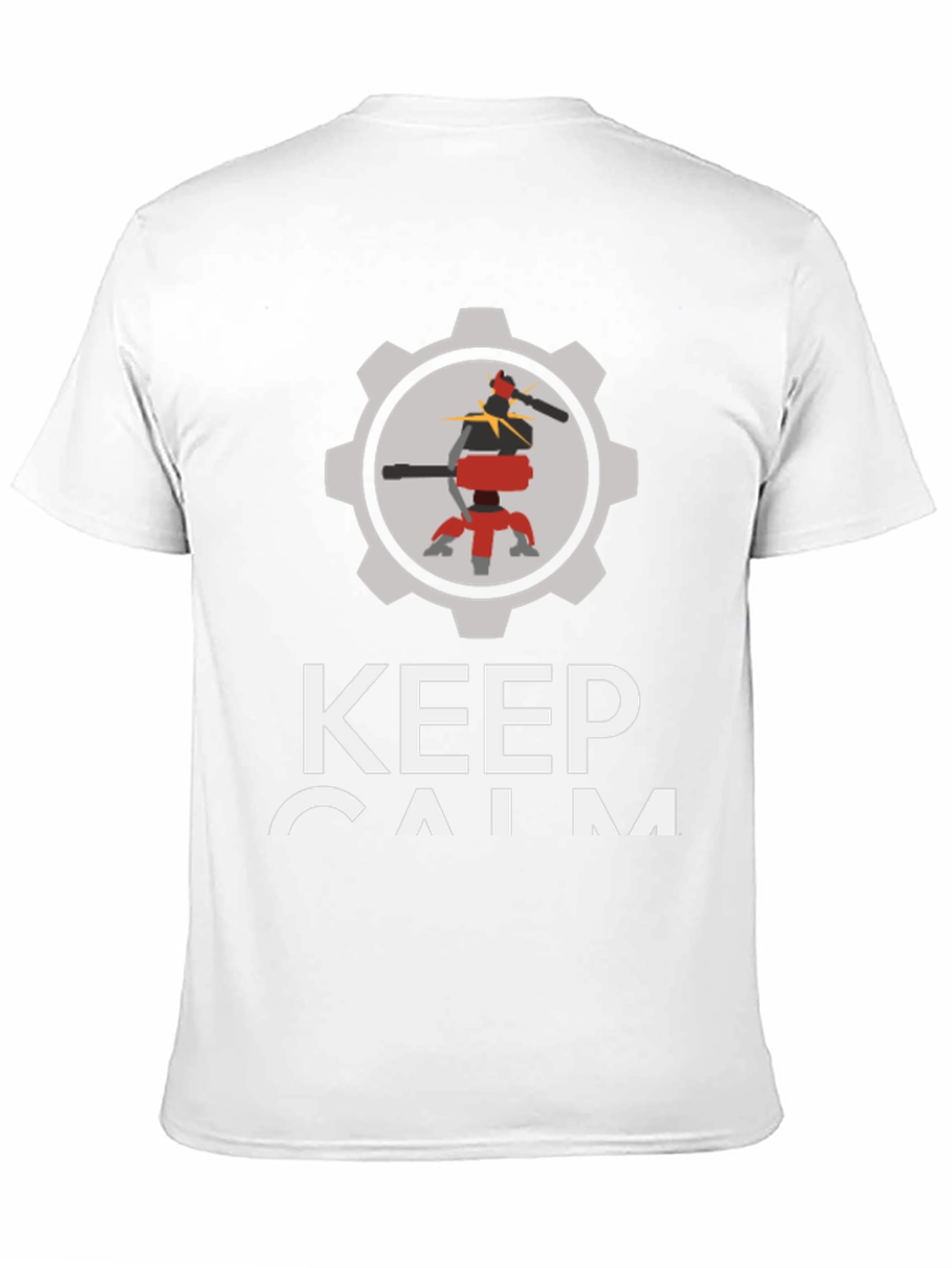 Keep Calm Automate T-Shirt - Black Cotton Robot Design