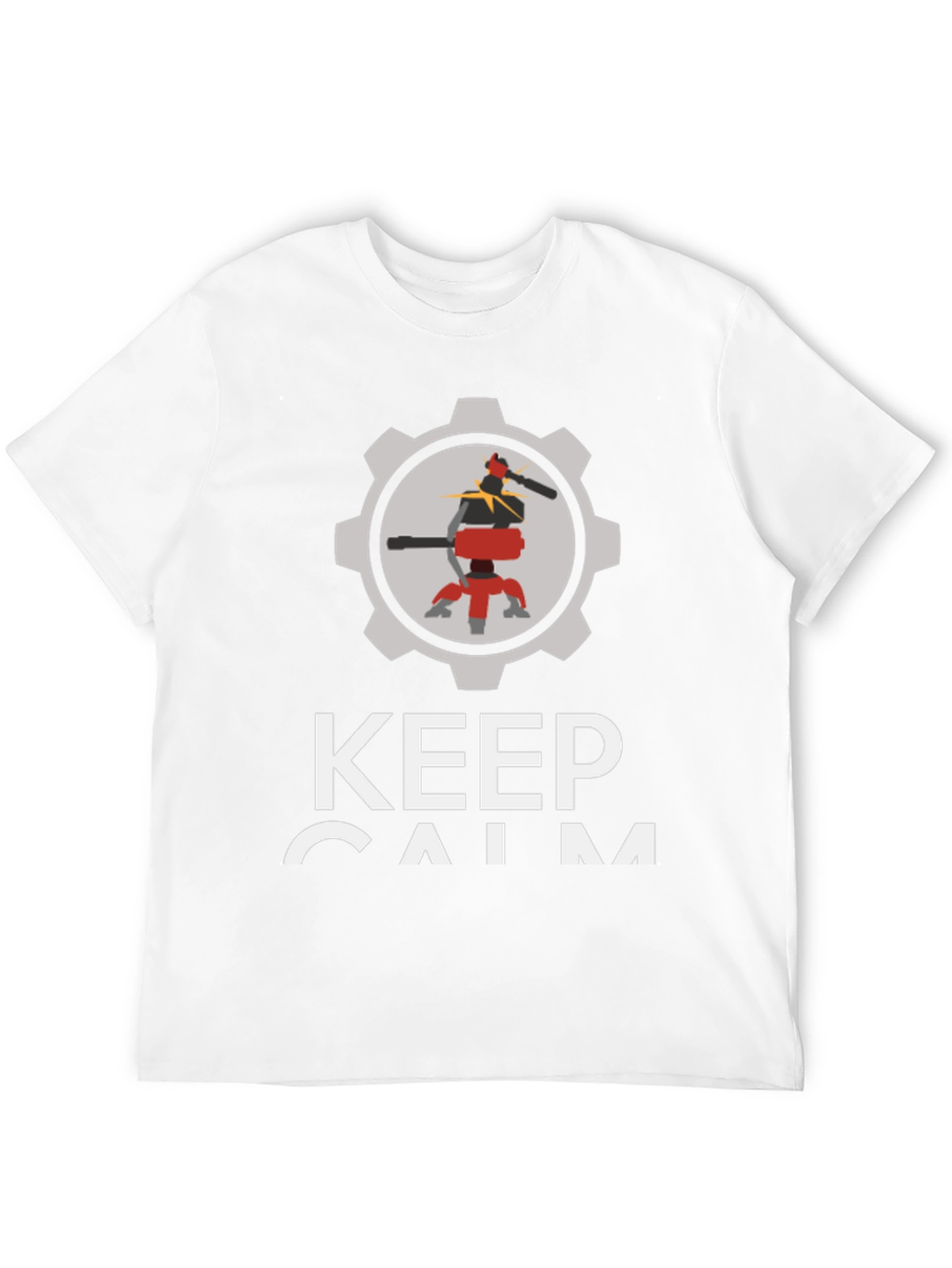 Keep Calm Automate T-Shirt - Black Cotton Robot Design