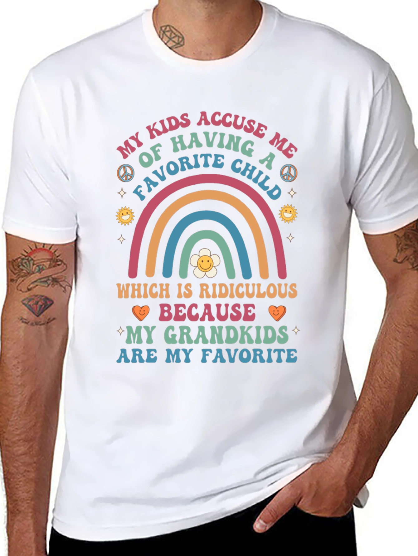 Grandkids Are My Favorite T-Shirt Funny Grandparent Tee