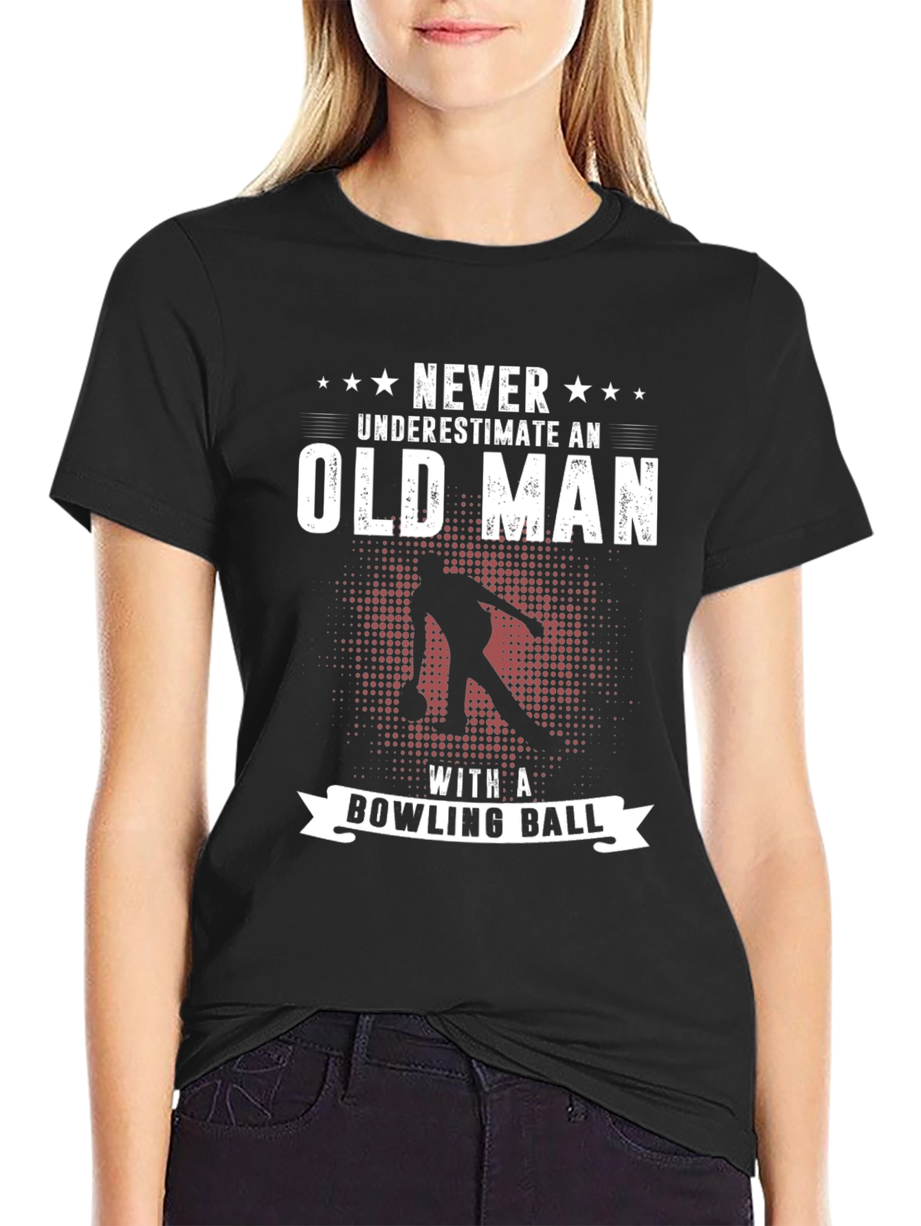 Never Underestimate an Old Man Bowling T-Shirt