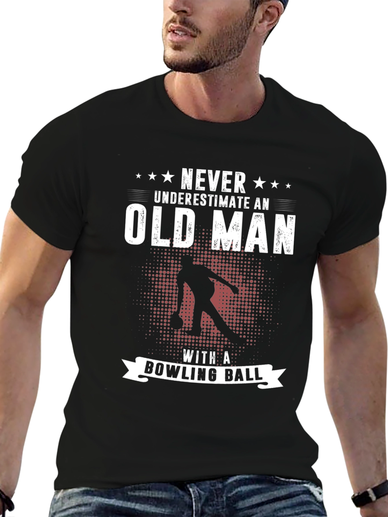 Never Underestimate an Old Man Bowling T-Shirt