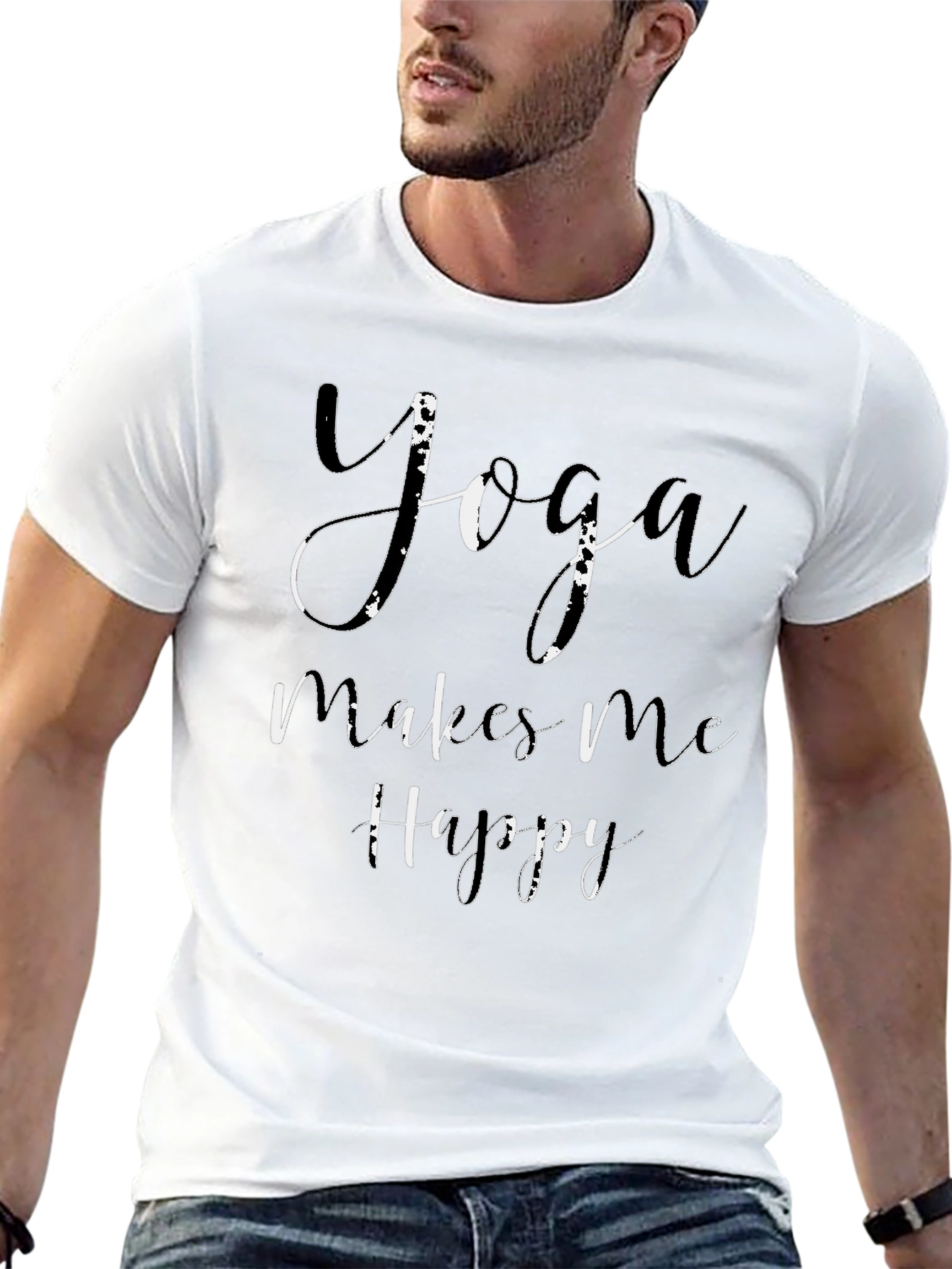 Yoga Makes Me Happy Graphic Tee