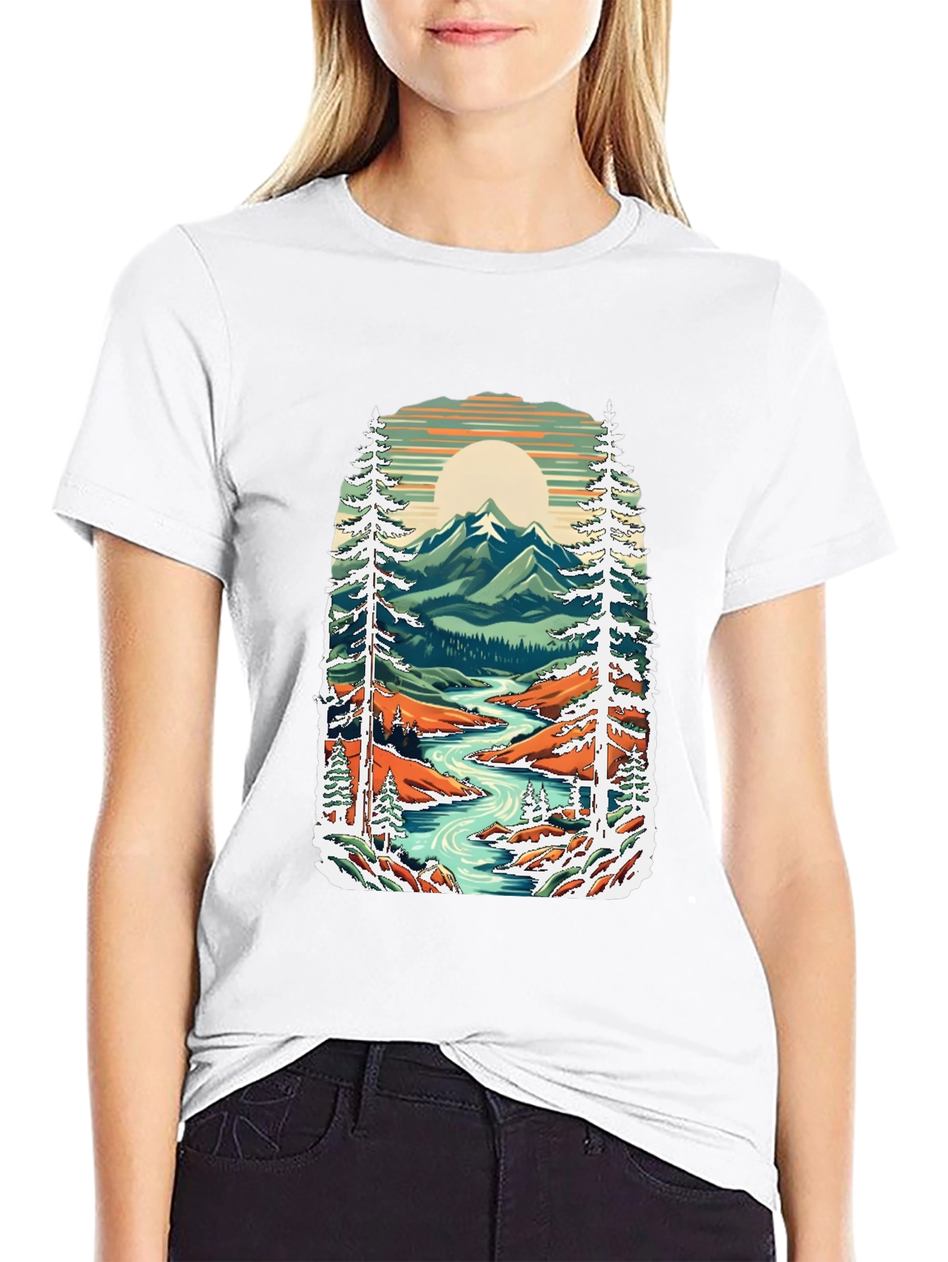 Mountain River Graphic Tee