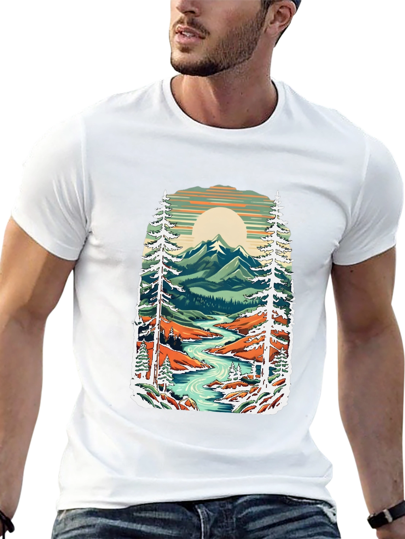 Mountain River Graphic Tee