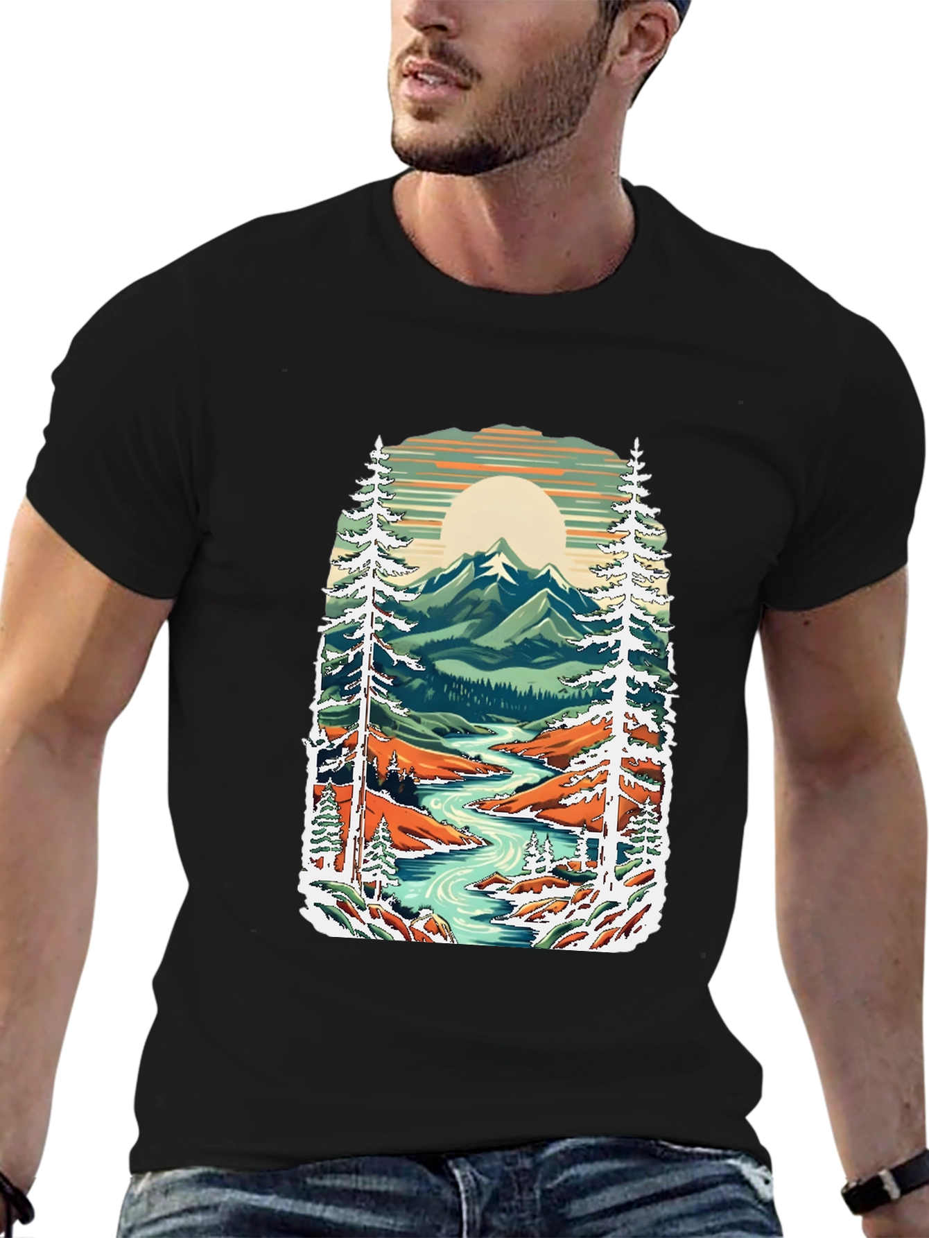 Mountain River Graphic Tee