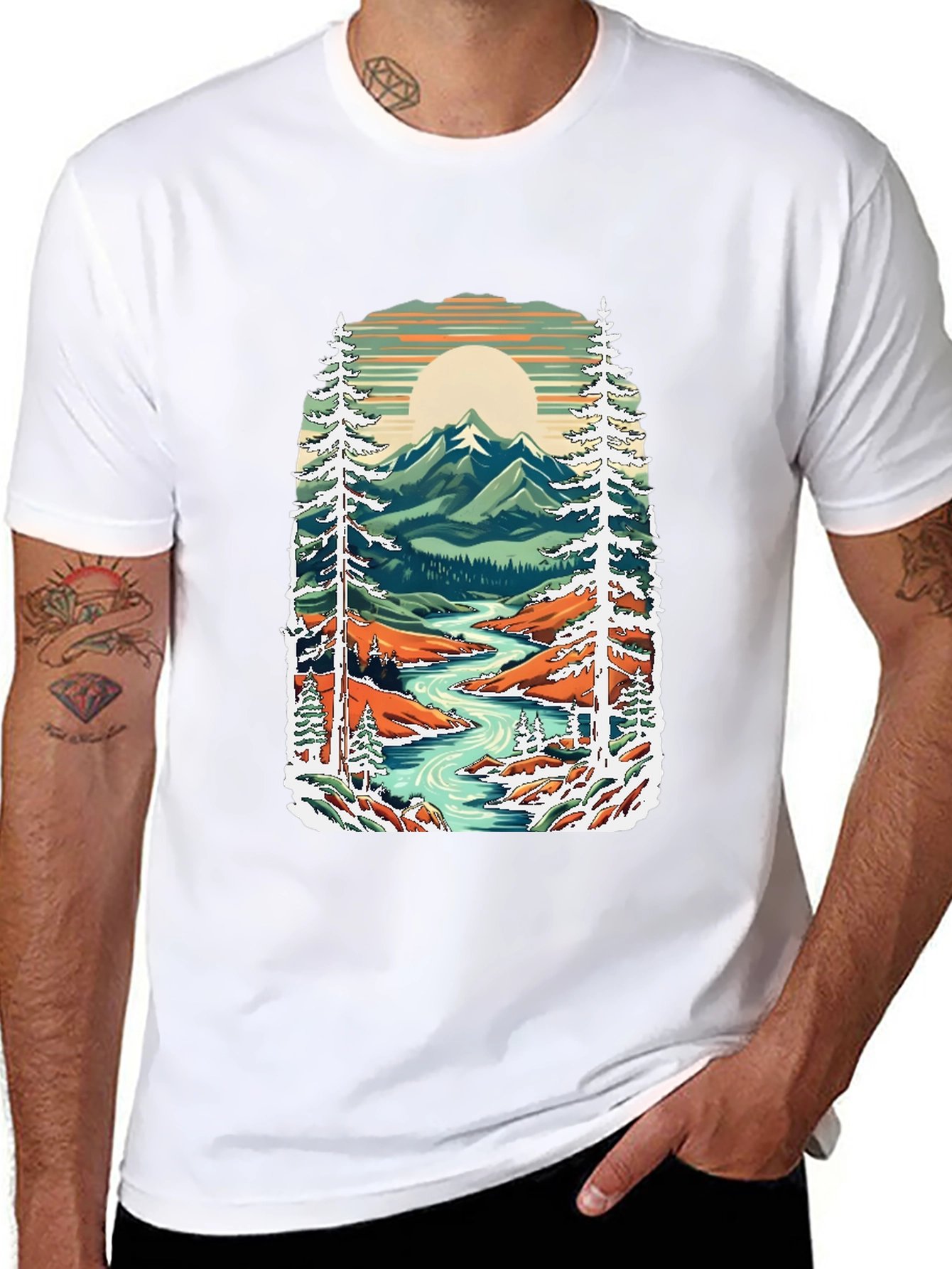 Mountain River Graphic Tee