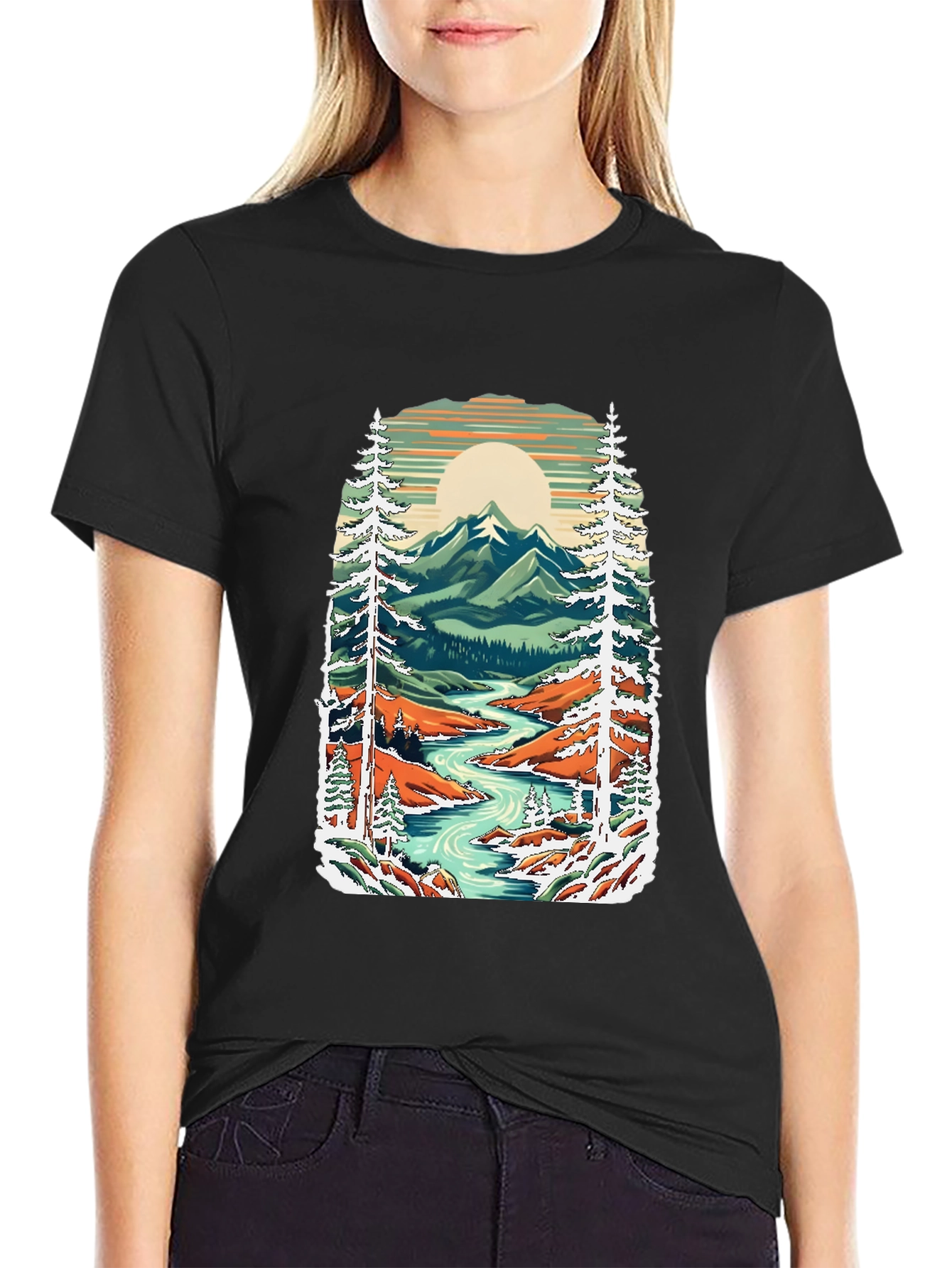 Mountain River Graphic Tee