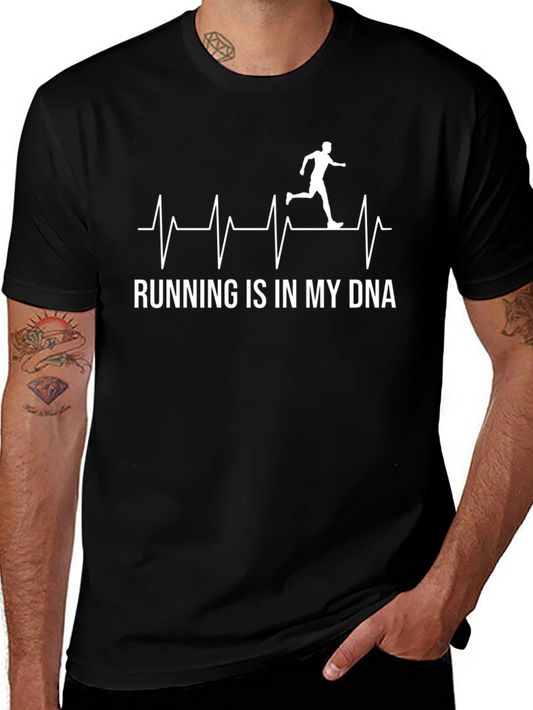 Running Is In My DNA T-Shirt - Runner Heartbeat Tee