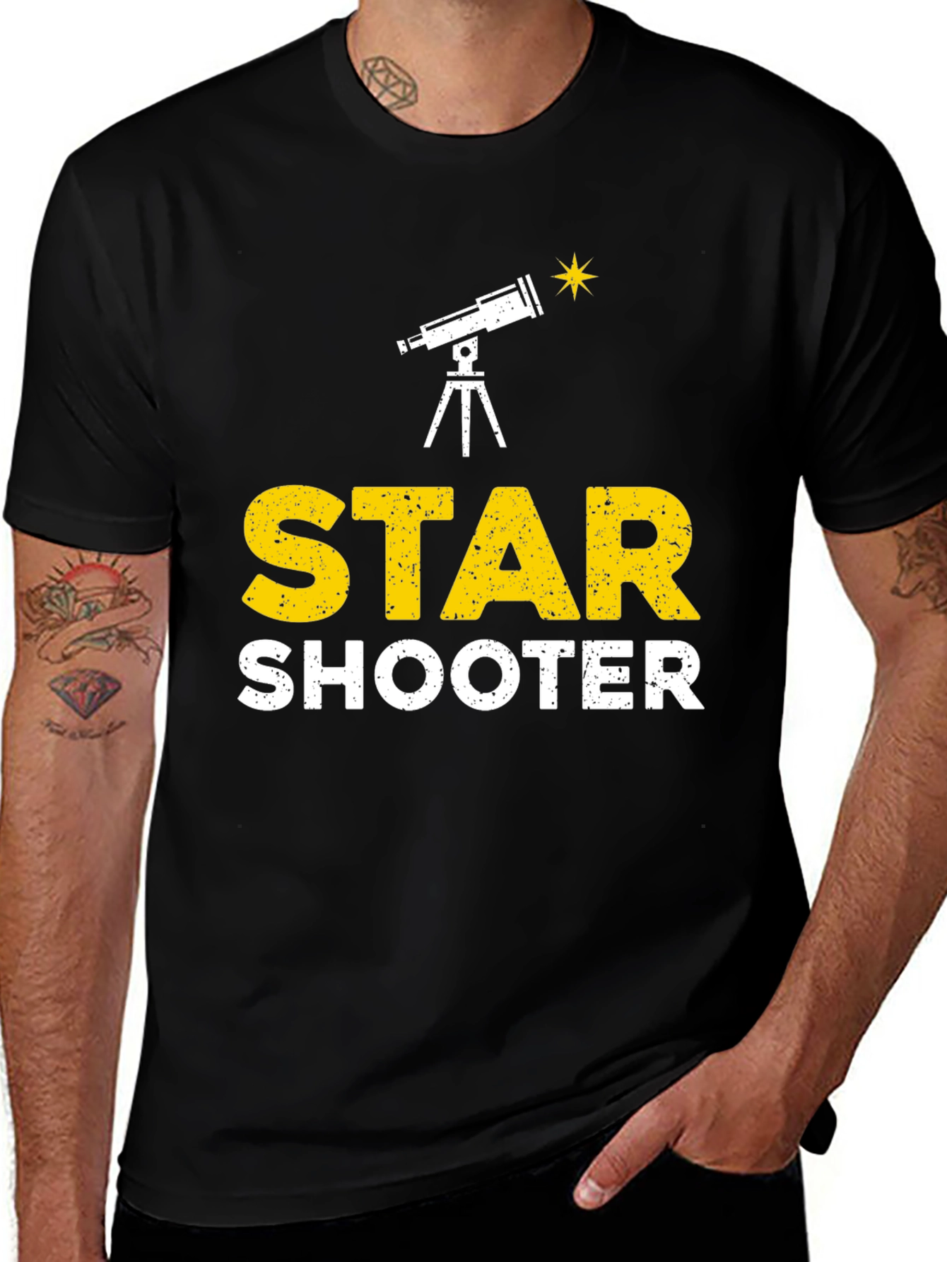 Star Shooter T-Shirt: Astronomy Telescope Design Tee