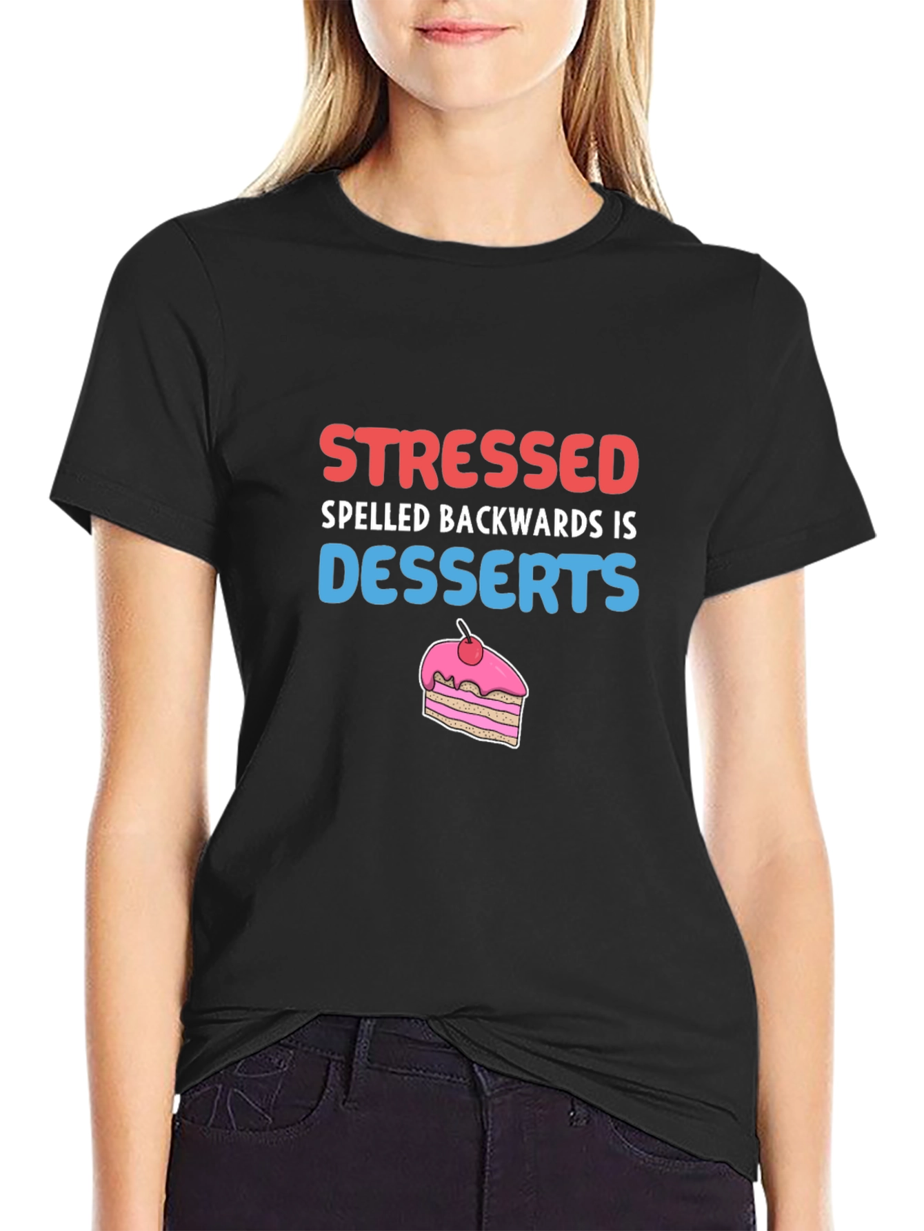 Stressed Spelled Backwards T-Shirt - Funny Dessert Tee