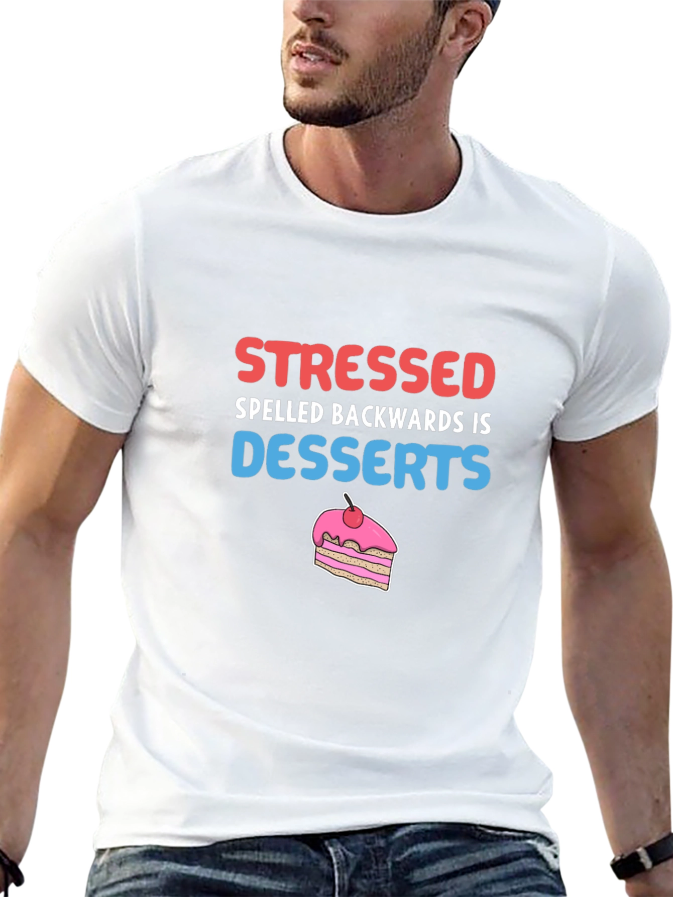 Stressed Spelled Backwards T-Shirt - Funny Dessert Tee