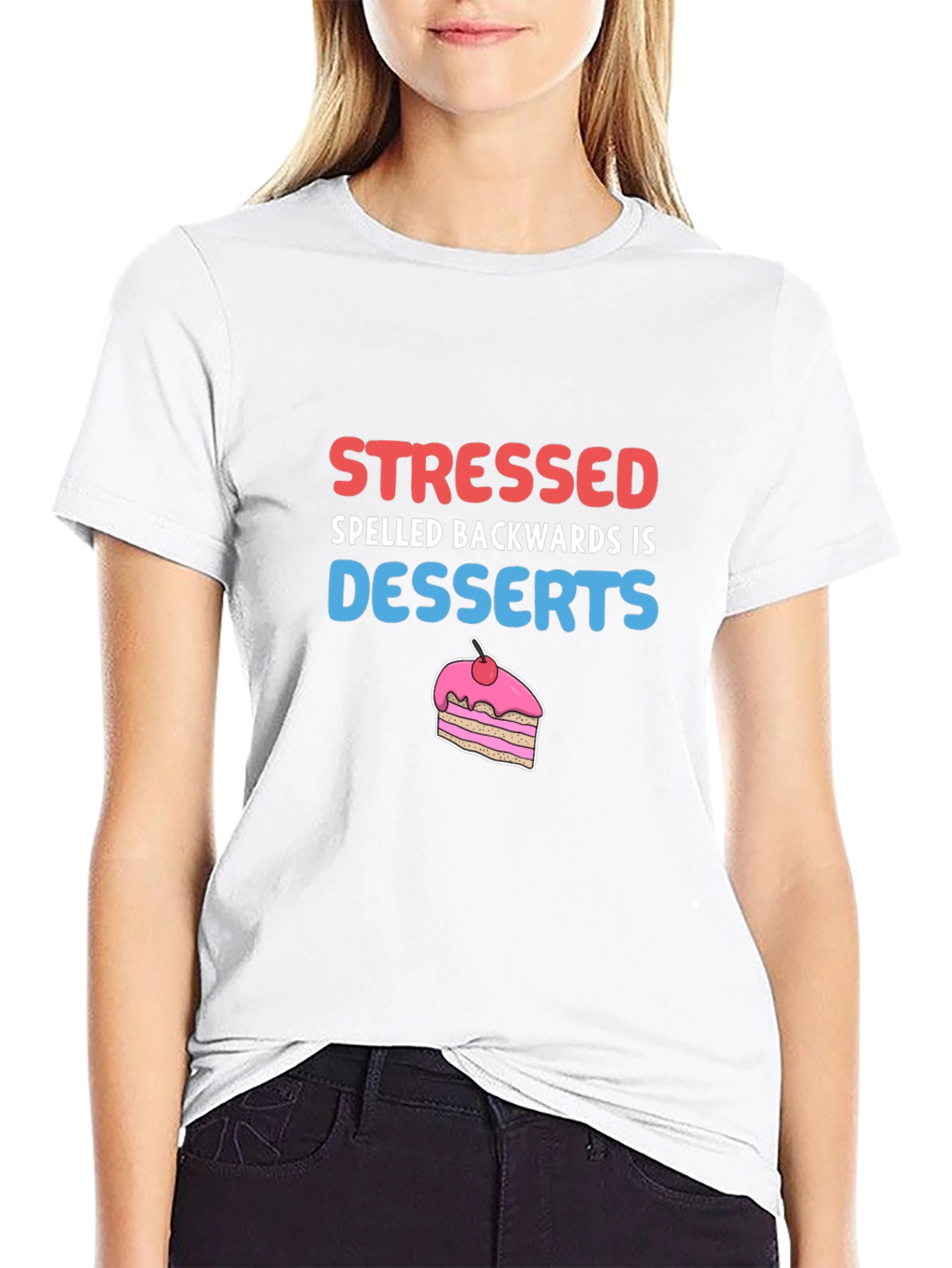 Stressed Spelled Backwards T-Shirt - Funny Dessert Tee