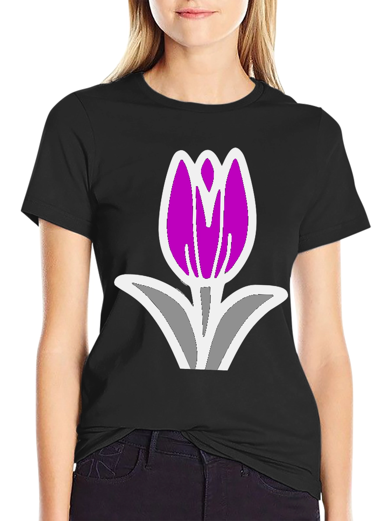 Tulip Graphic Tee - Black