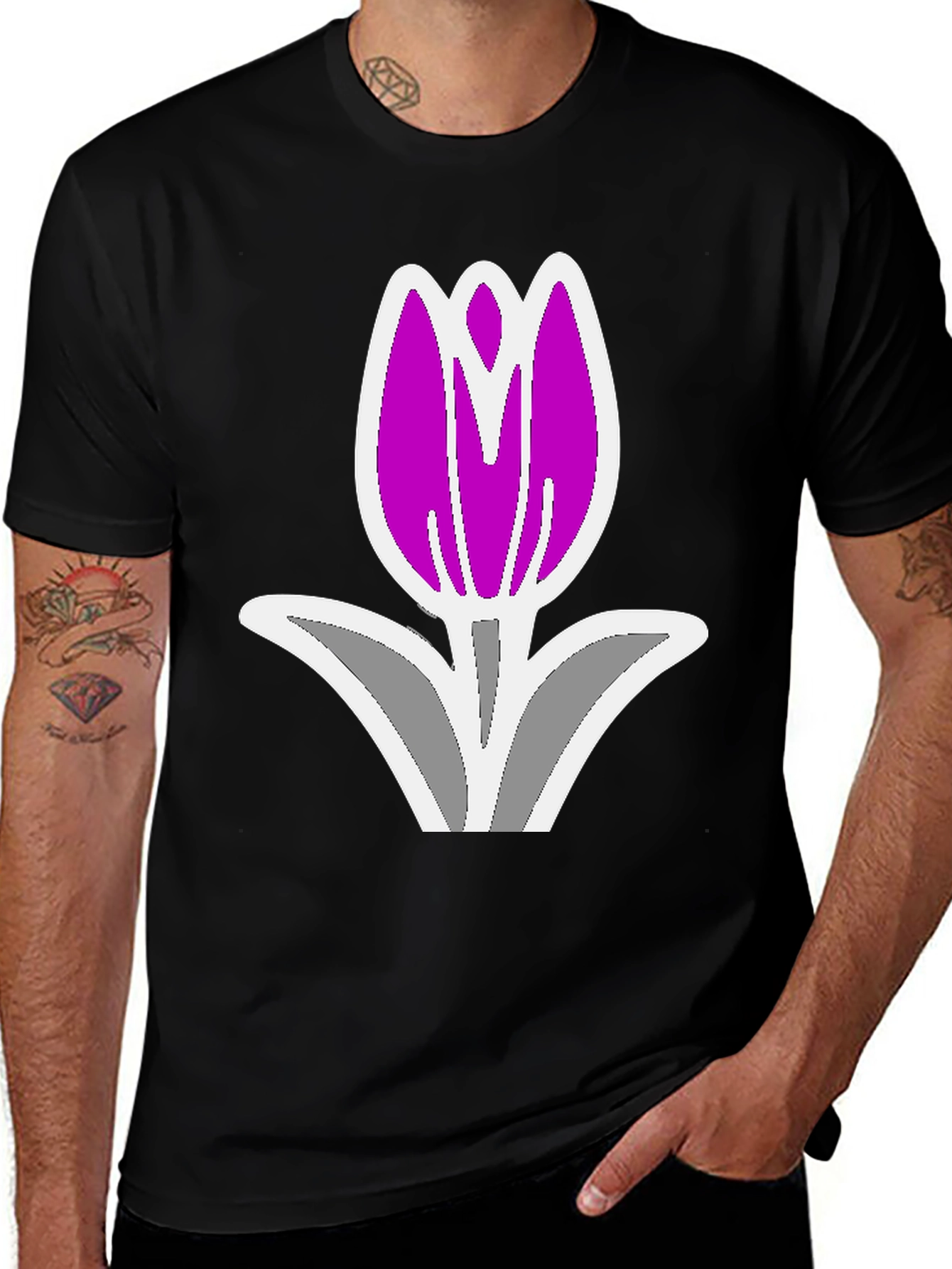 Tulip Graphic Tee - Black