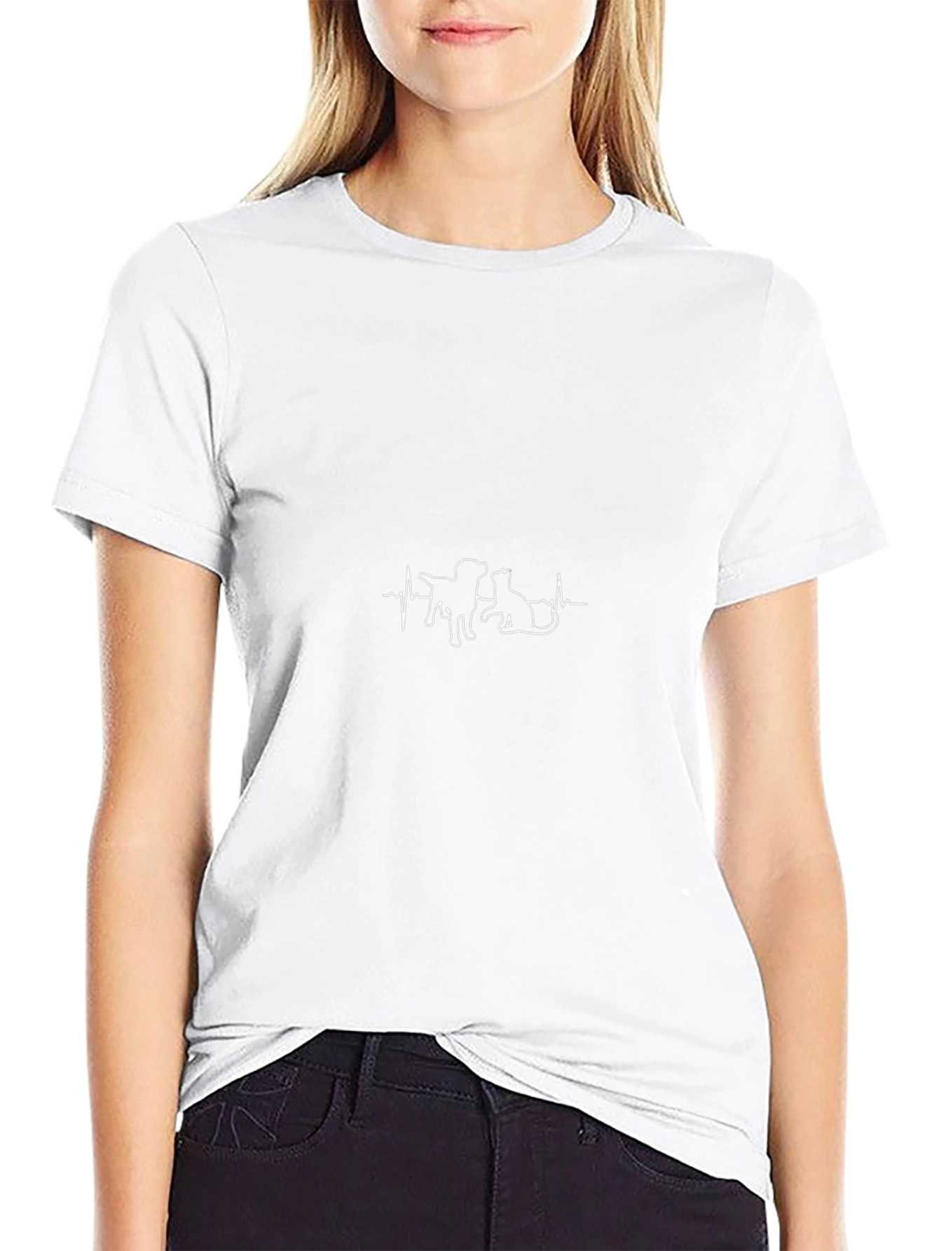 Dog and Cat Heartbeat T-Shirt