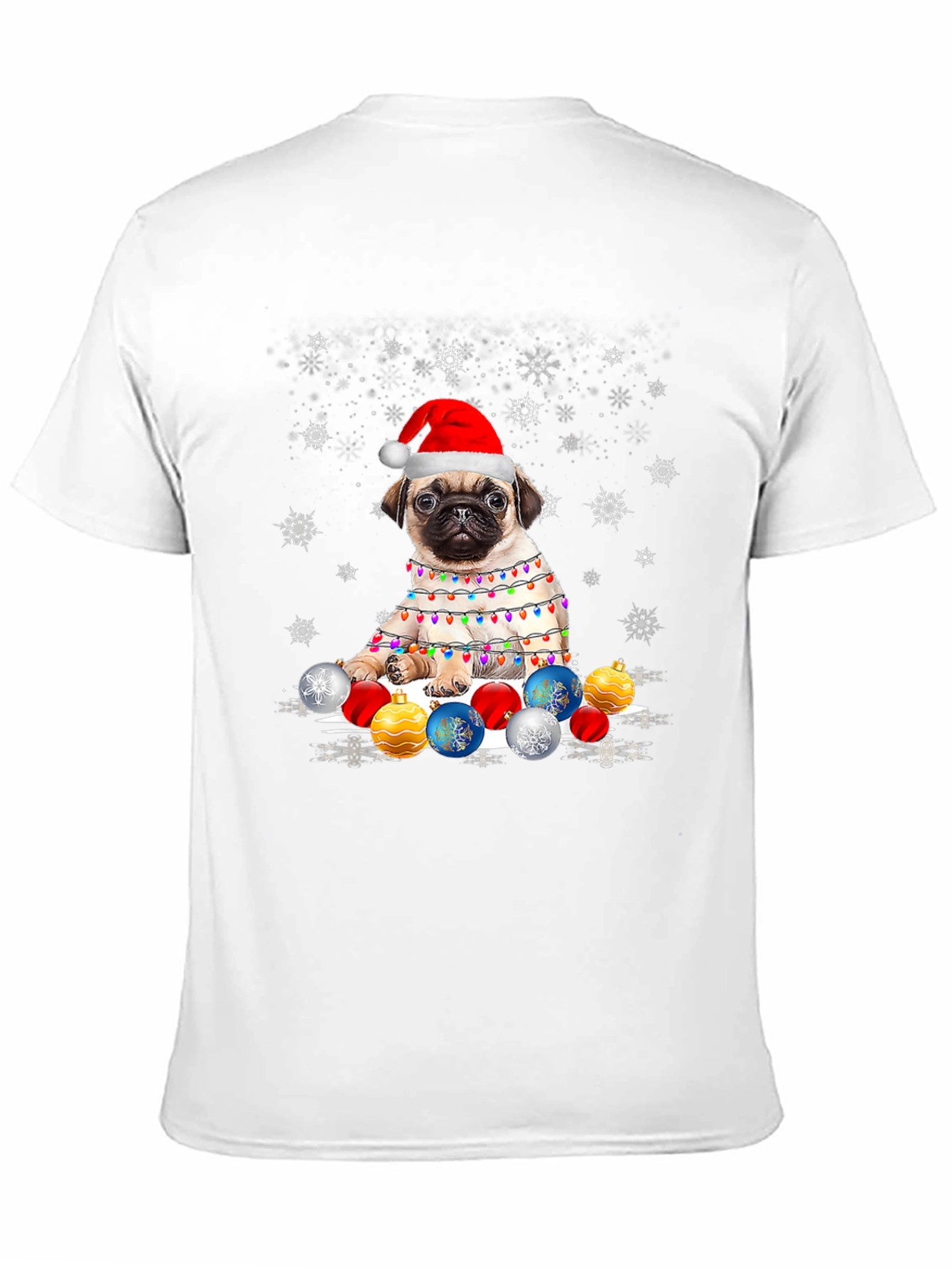 Festive Pug Christmas T-Shirt