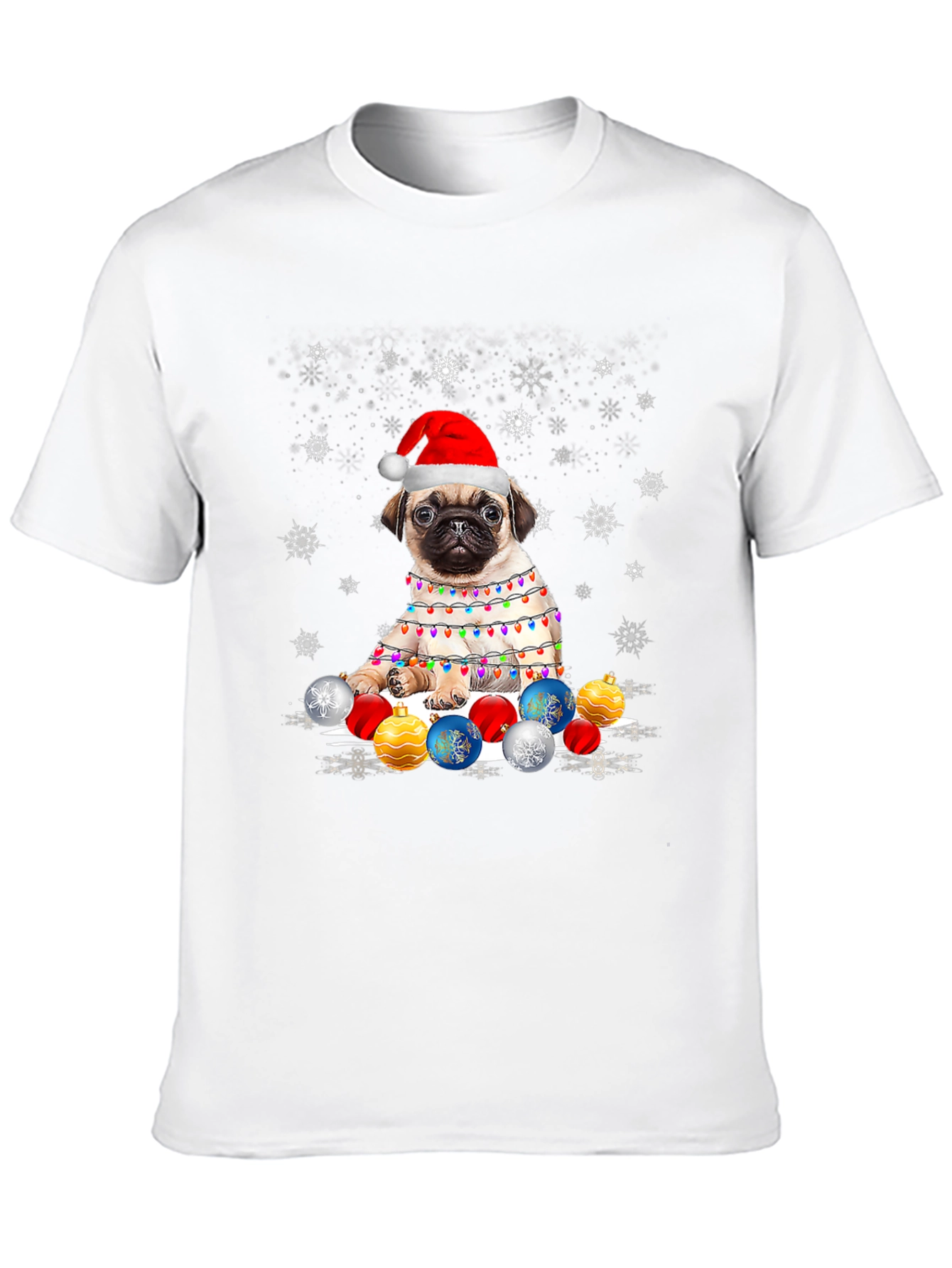 Festive Pug Christmas T-Shirt