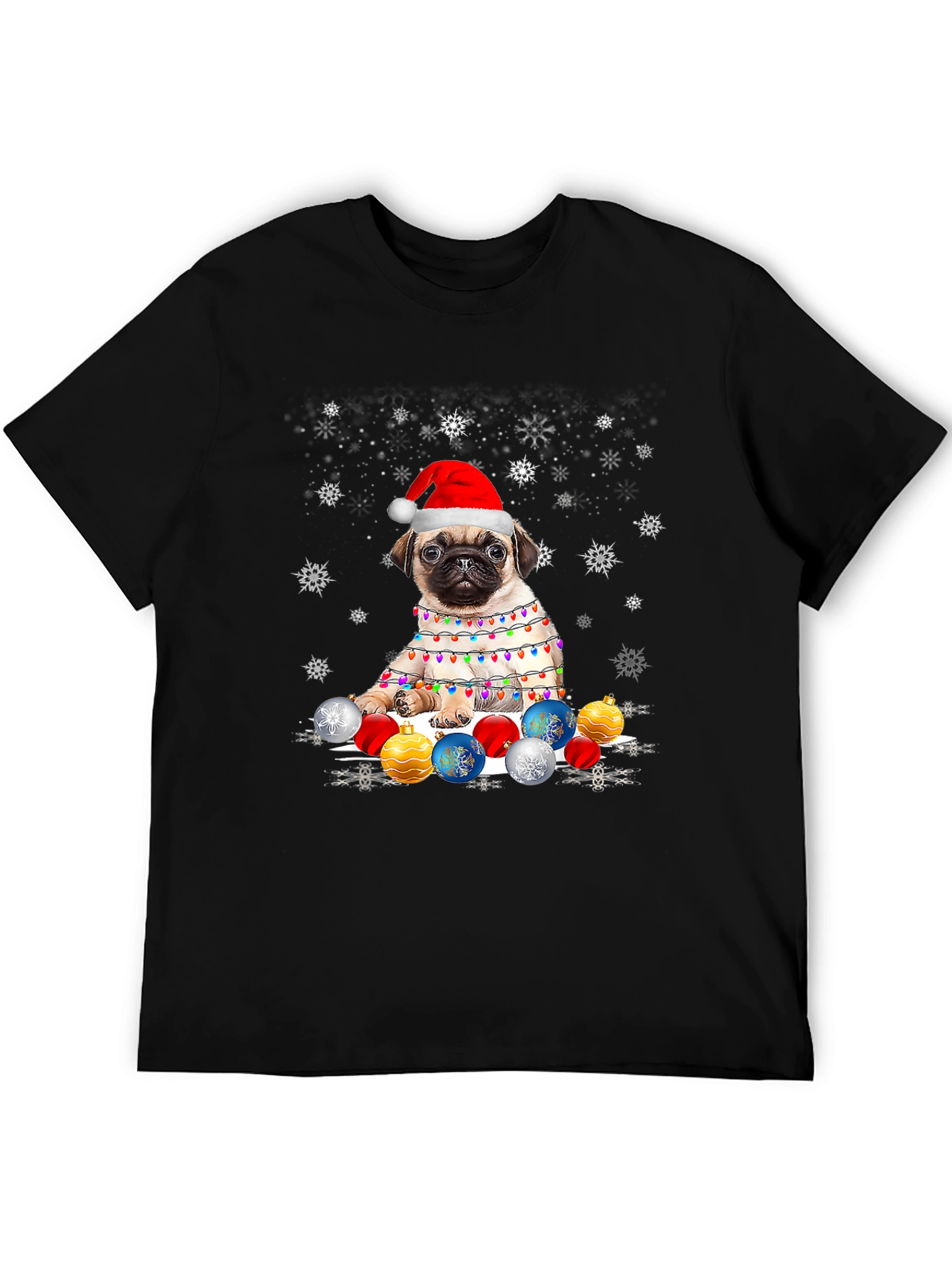 Festive Pug Christmas T-Shirt