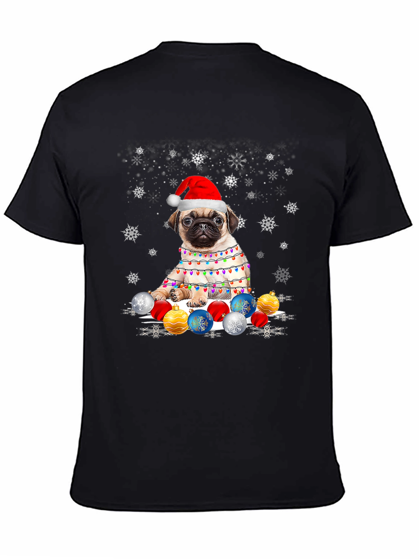 Festive Pug Christmas T-Shirt