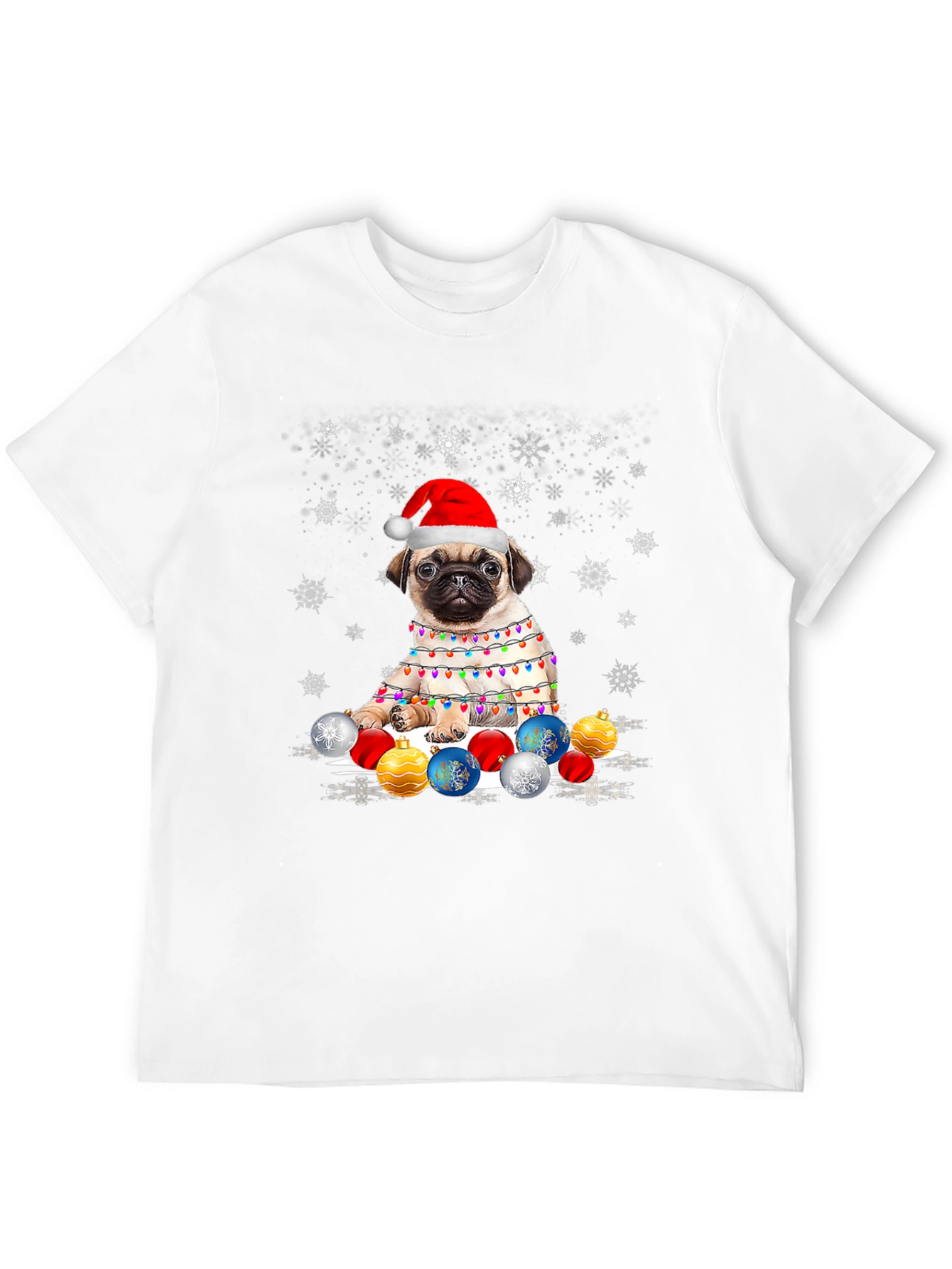 Festive Pug Christmas T-Shirt