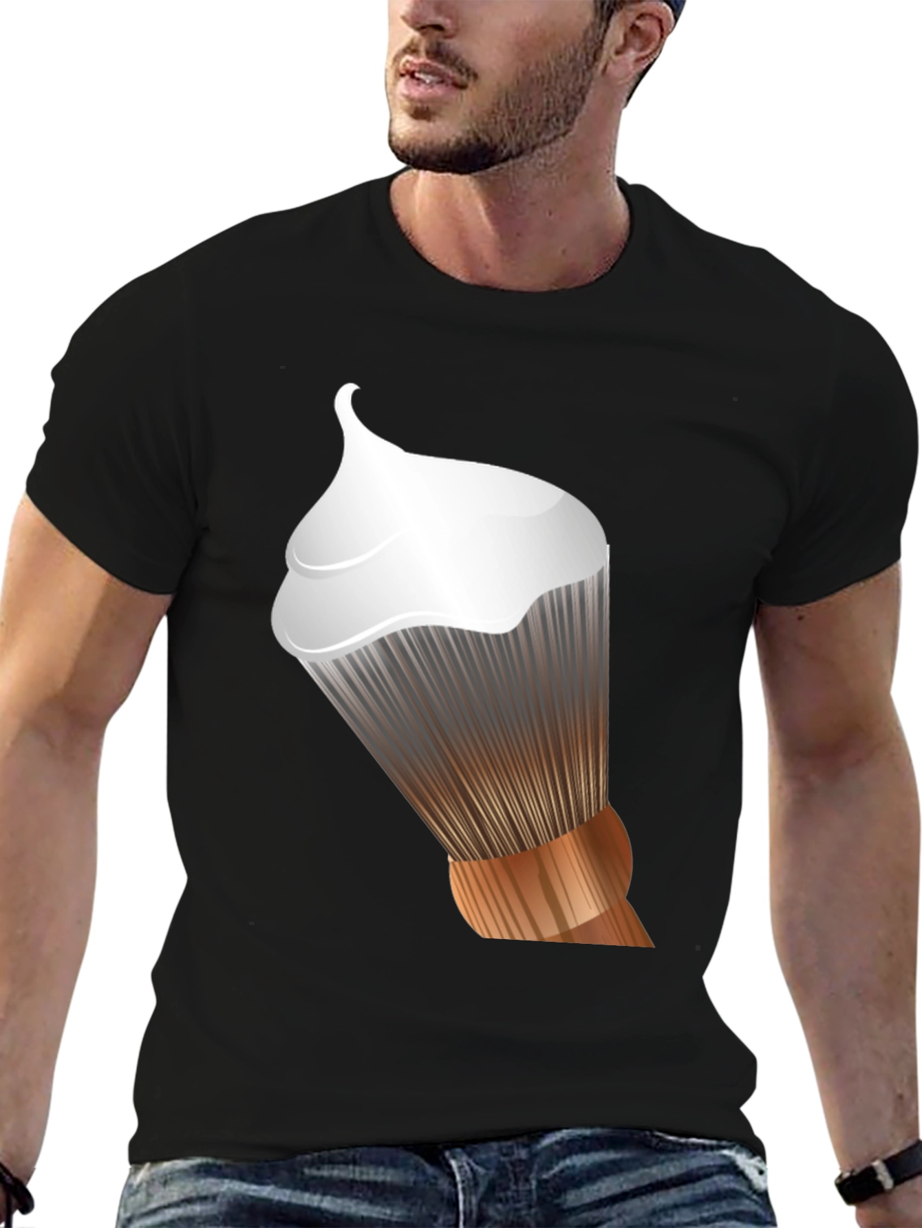 Mens Graphic T-Shirt - Shaving Brush Design